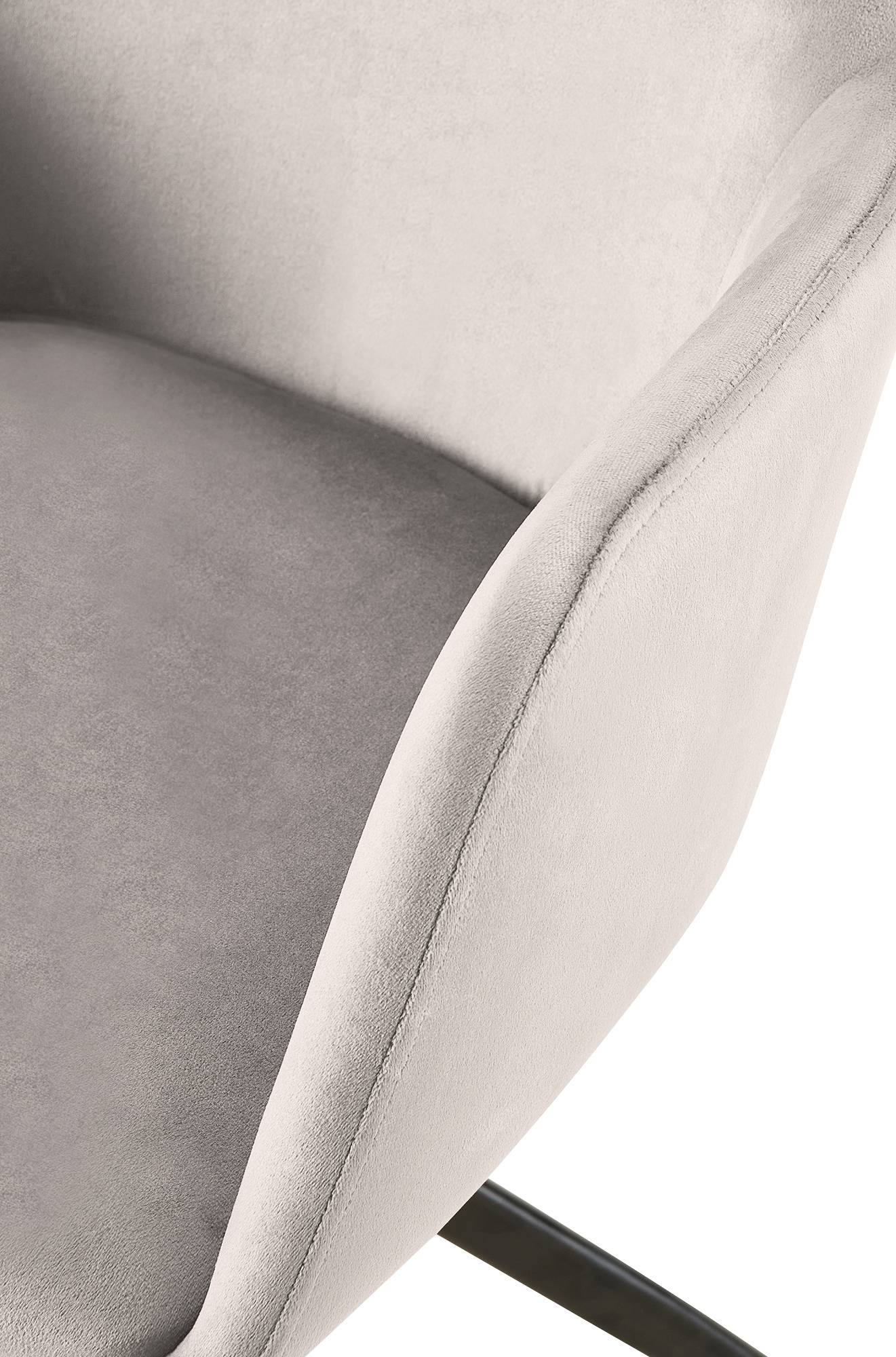 Silla de comedor Olema en terciopelo