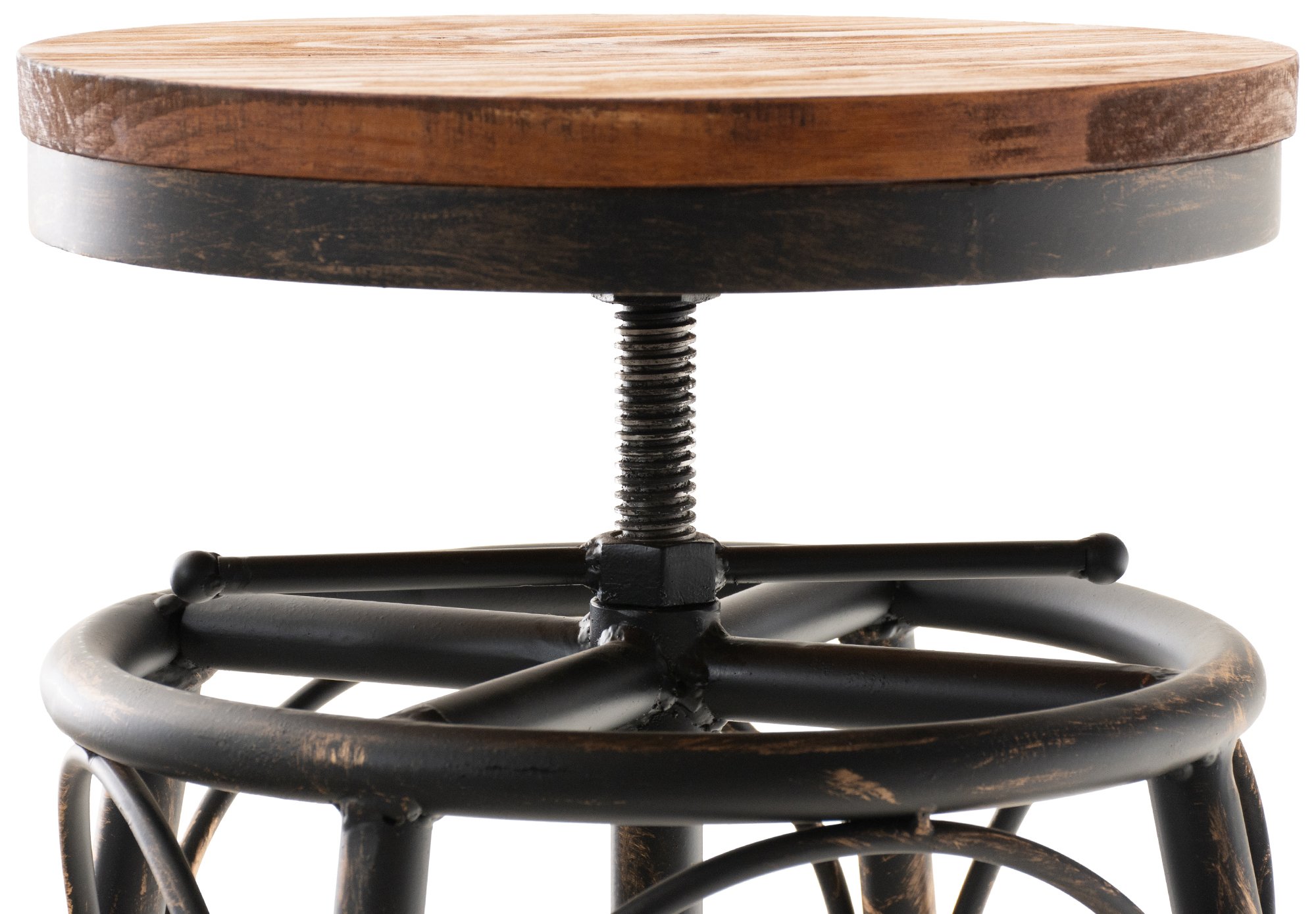 Set de 2 Taburetes de bar Beam de metal y madera
