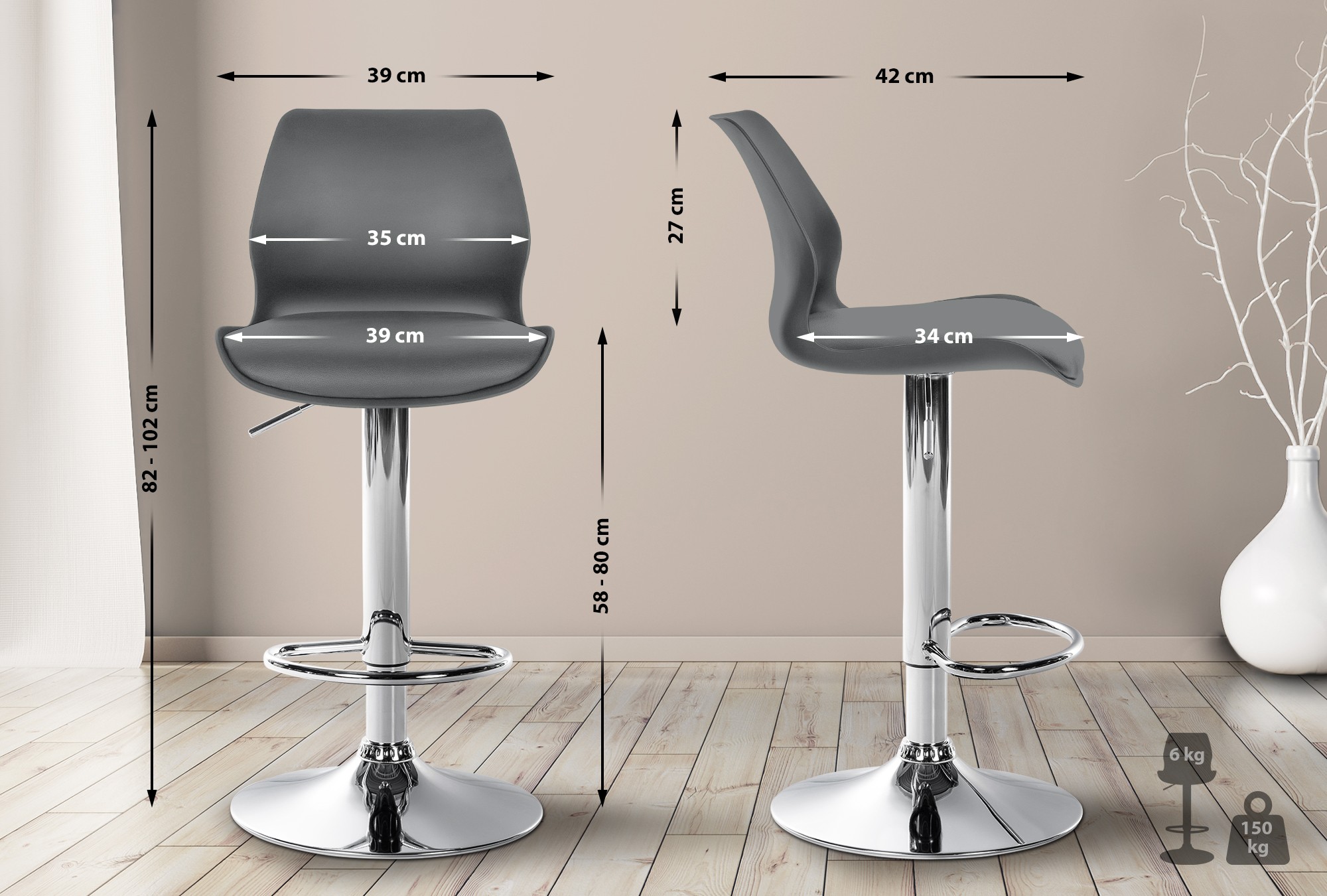 Taburete de bar Gilbert