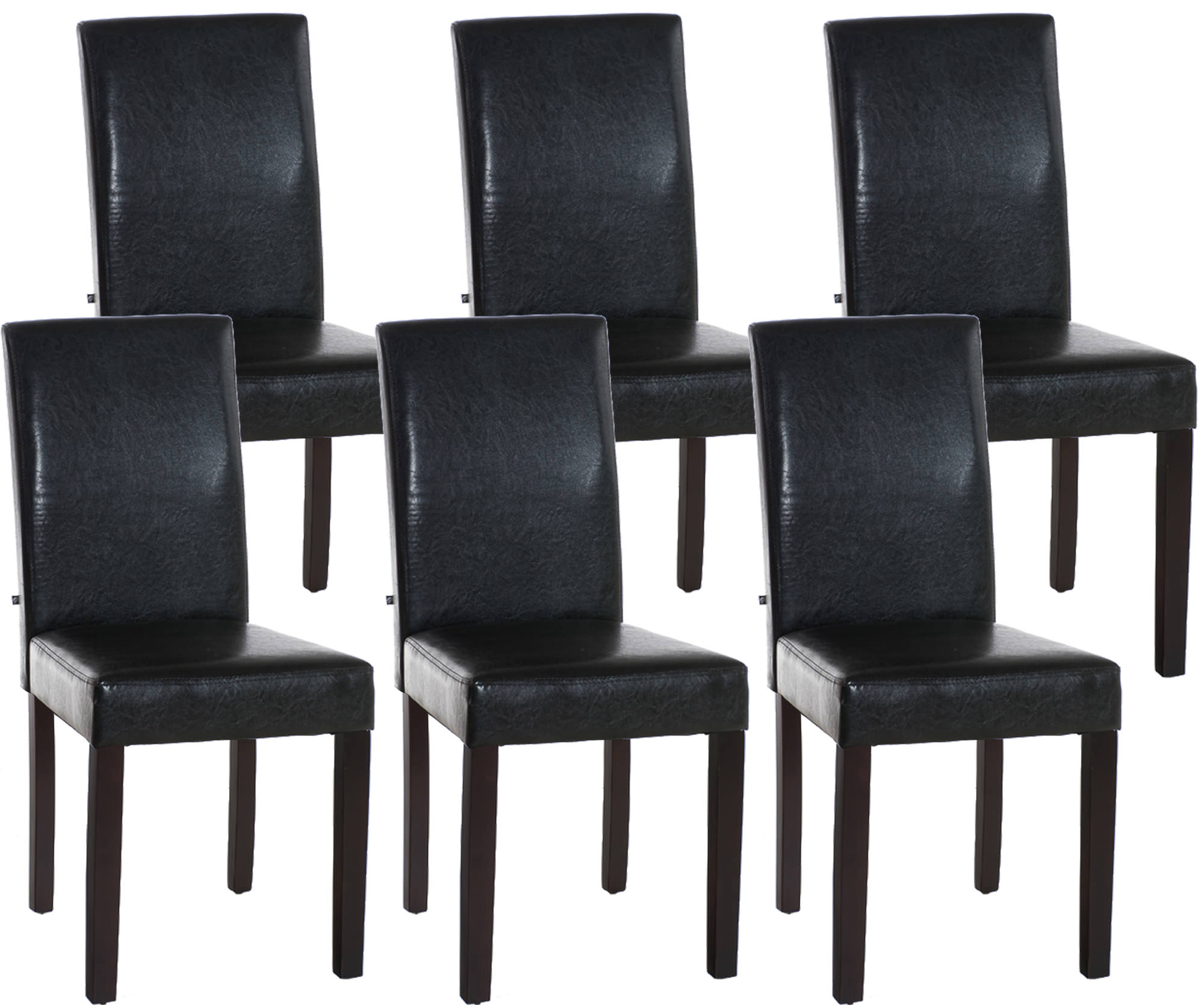 Set de 6 sillas de comedor Ina En Polipiel