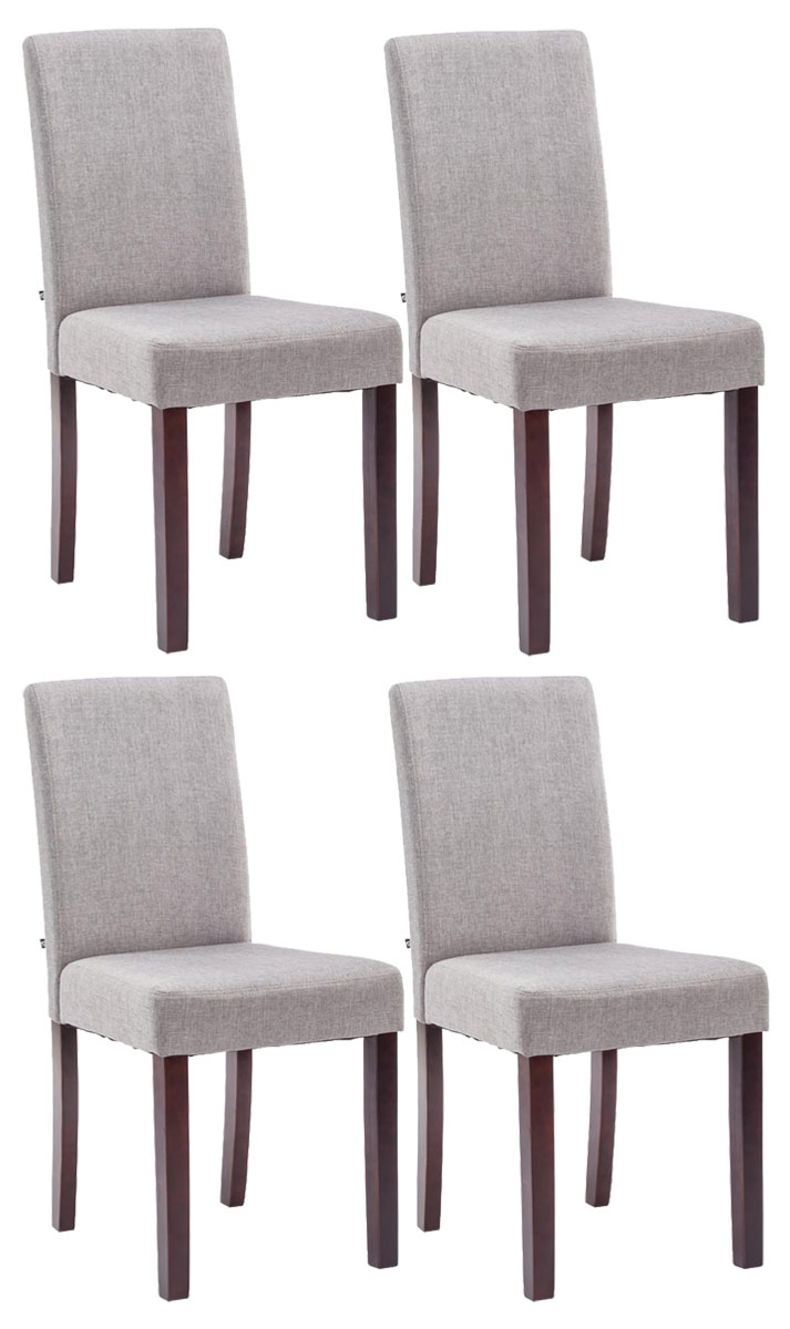 Juego de 4 Sillas de comedor Ina de tela