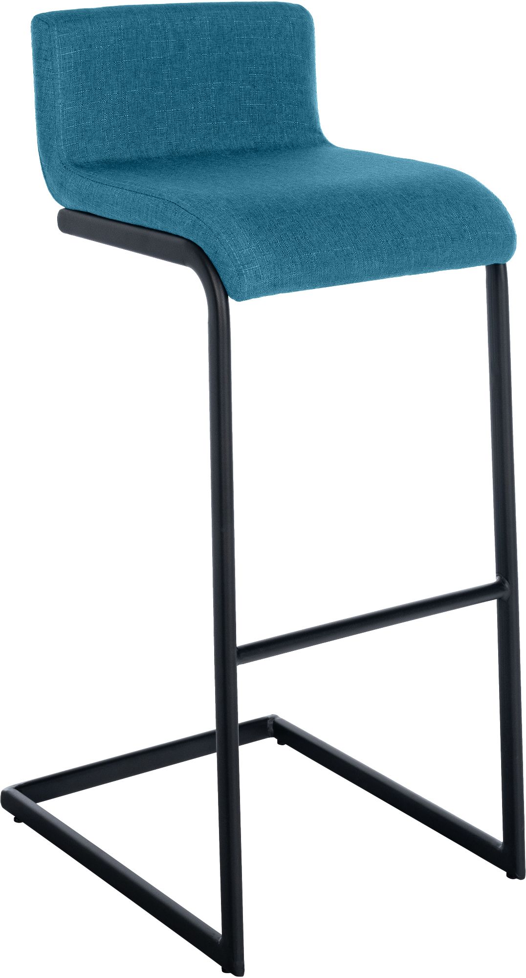 Set de 2 Taburetes de Bar Newport, Estructura de Metal Negro