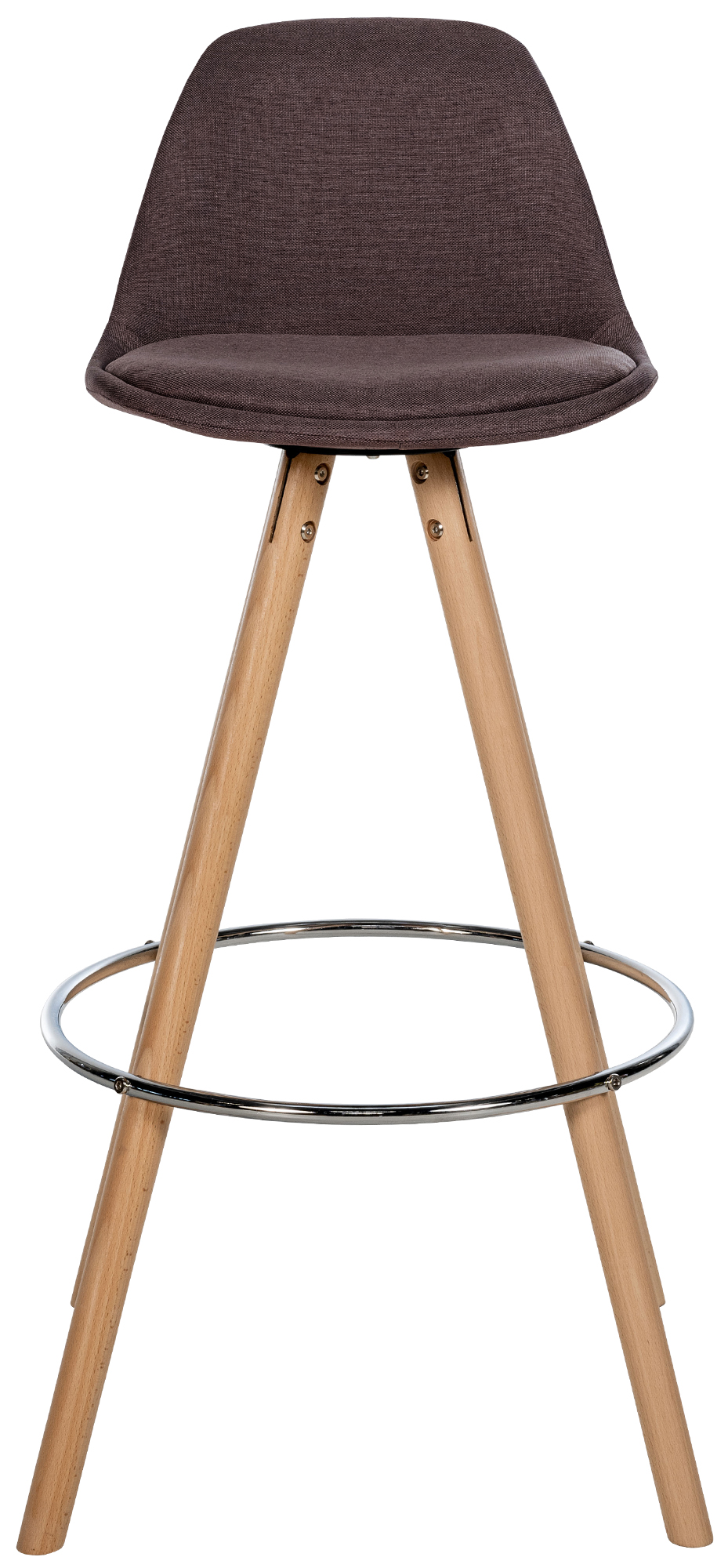Taburete de bar Corbin de tela con base de 4 patas redondas