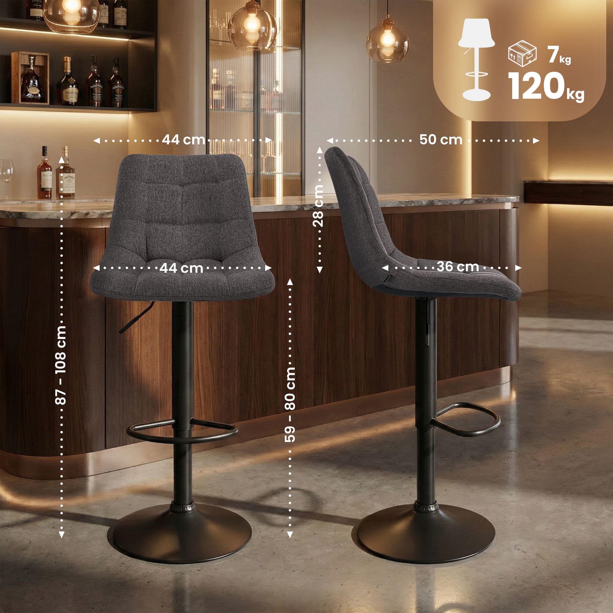 Taburete de bar Mapun