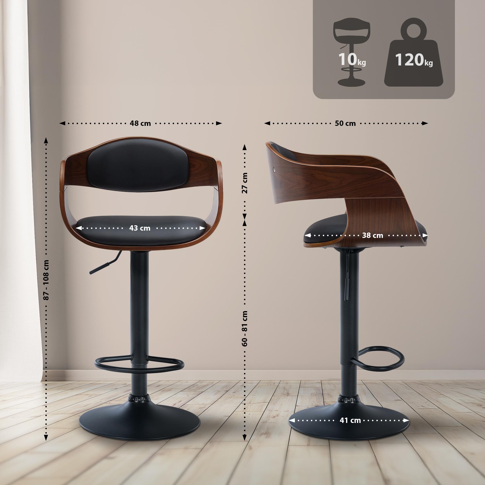 Lote de 2 taburetes de bar Kingston