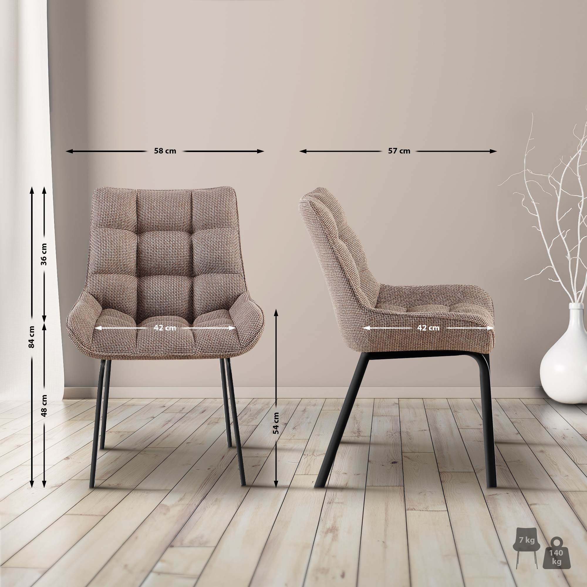 Set De 4 Sillas De Comedor Saranda