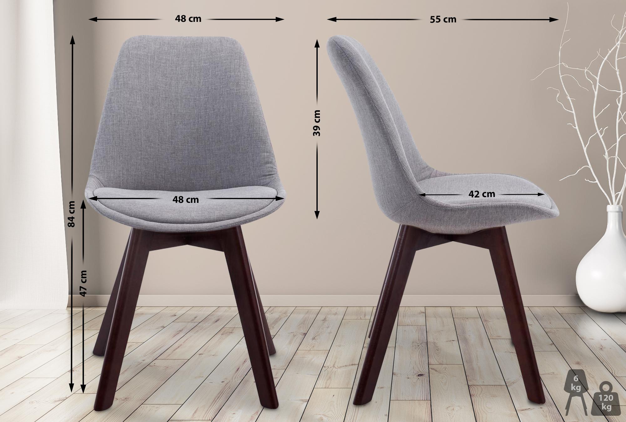 Silla De Comedor Borneo V2 En Tela