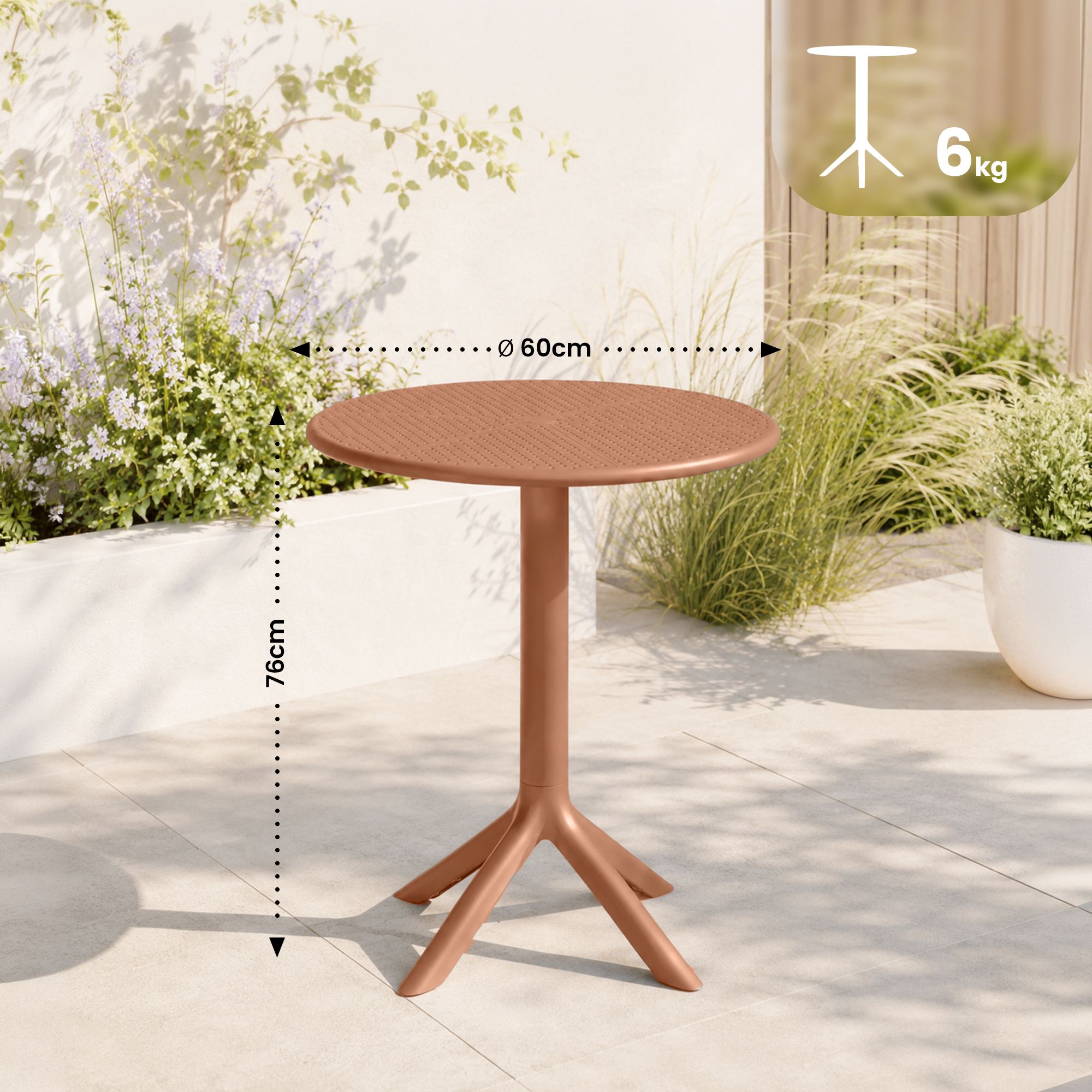 Mesa redonda Lacota de 60 cm