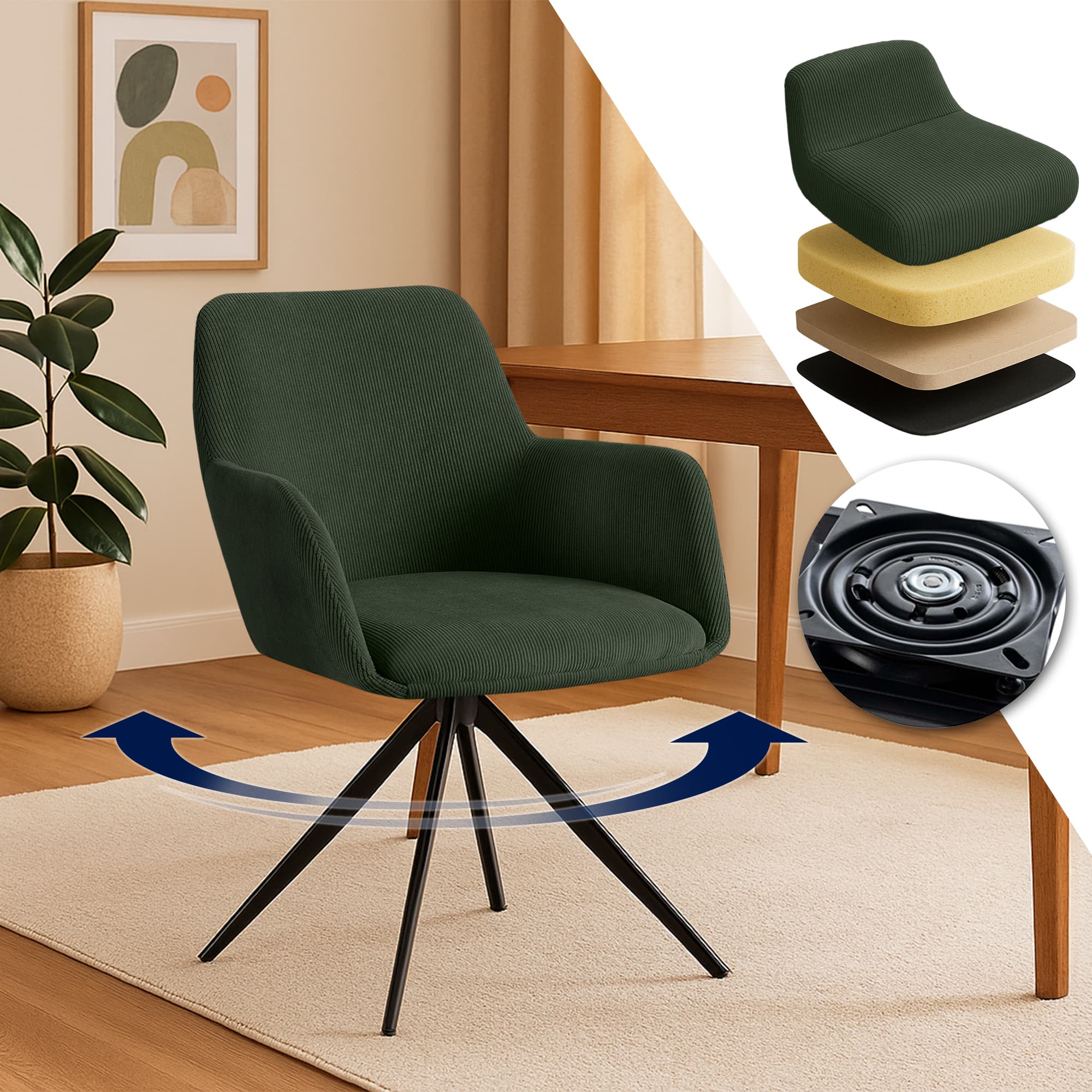 Silla de comedor Olema Cord