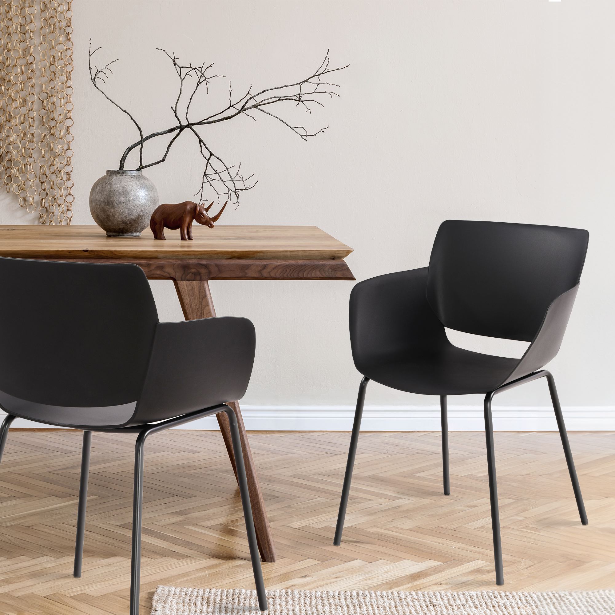 Conjunto de 2 sillas de jardín Alpena