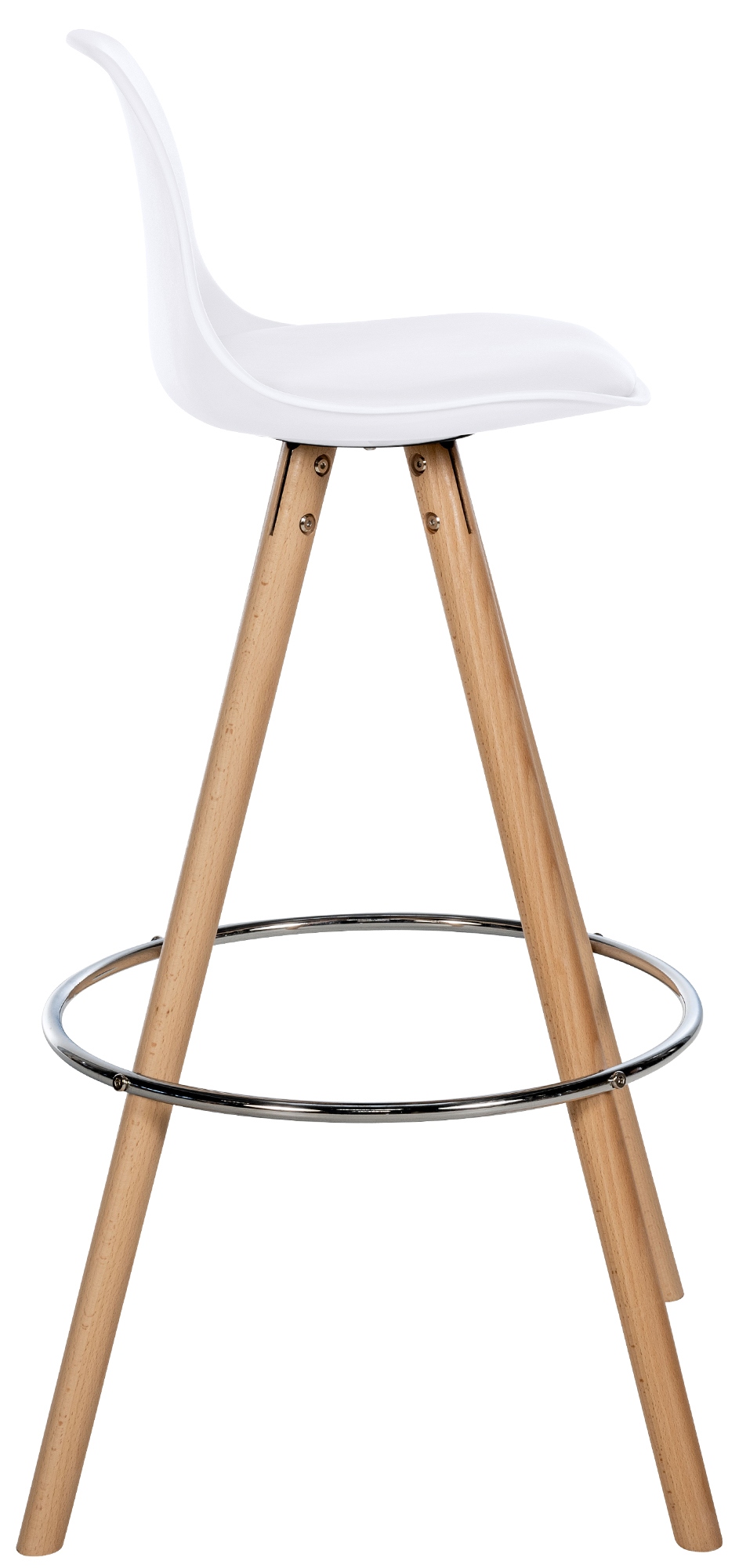 Taburete de bar Corbin en polipiel con base de 4 patas redondas