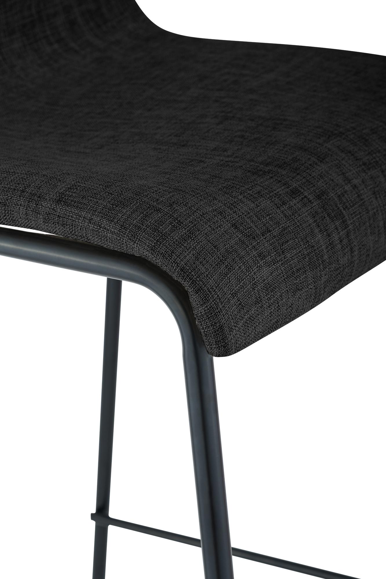 Taburete de bar Hover de tela con base de cuatro patas