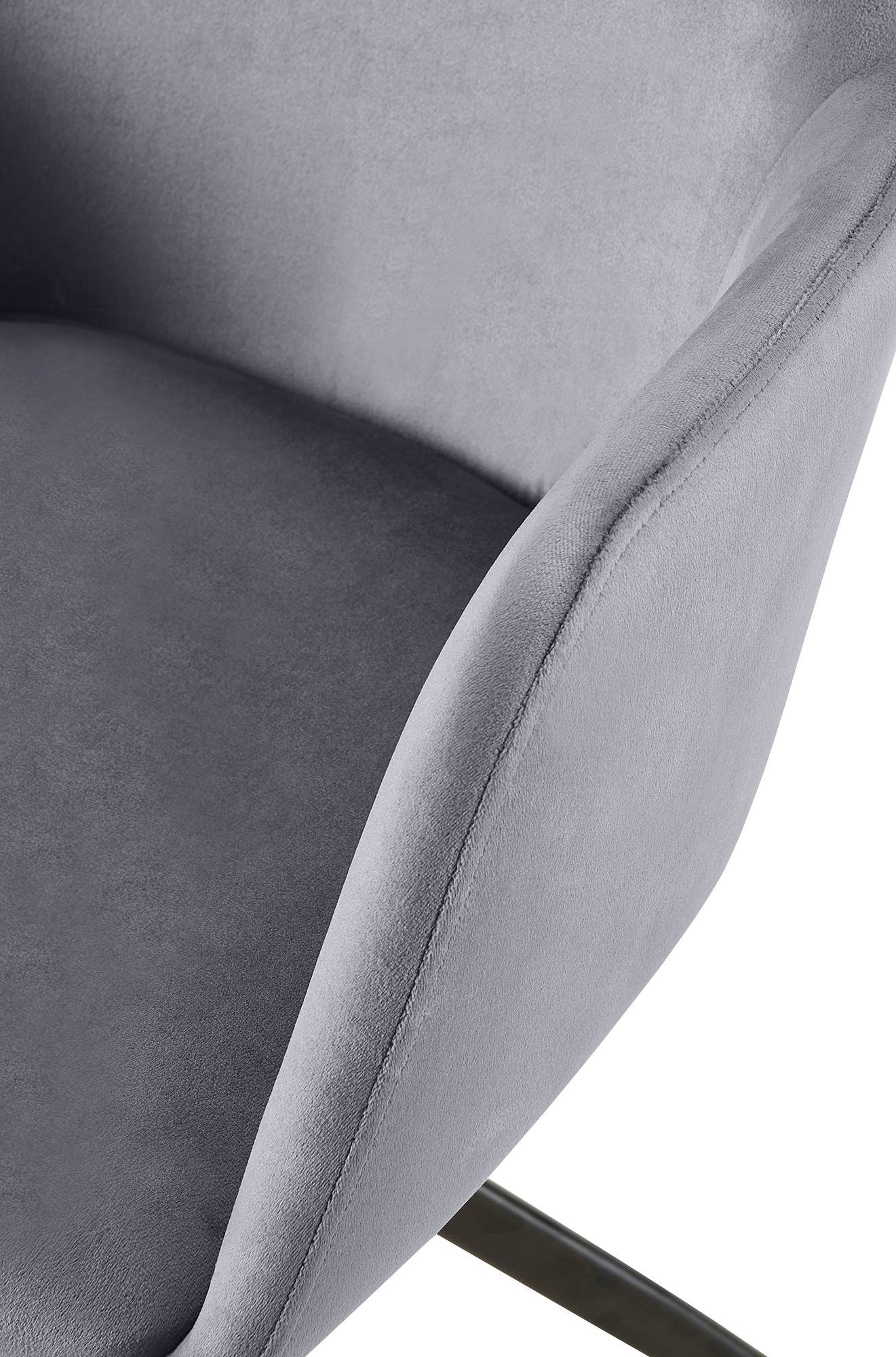 Silla de comedor Olema en terciopelo