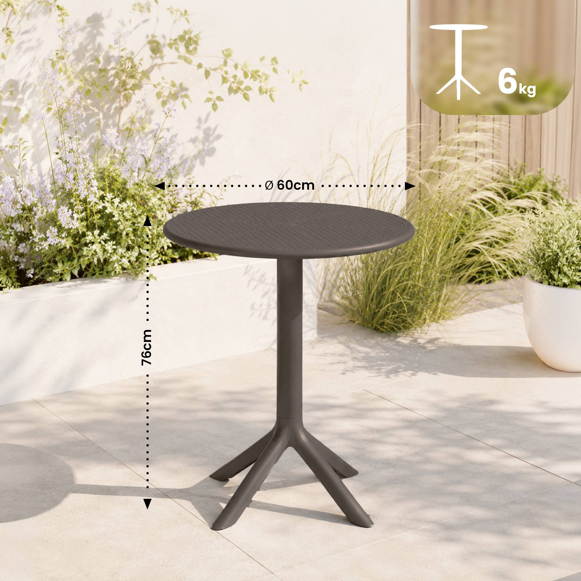 Mesa redonda Lacota de 60 cm