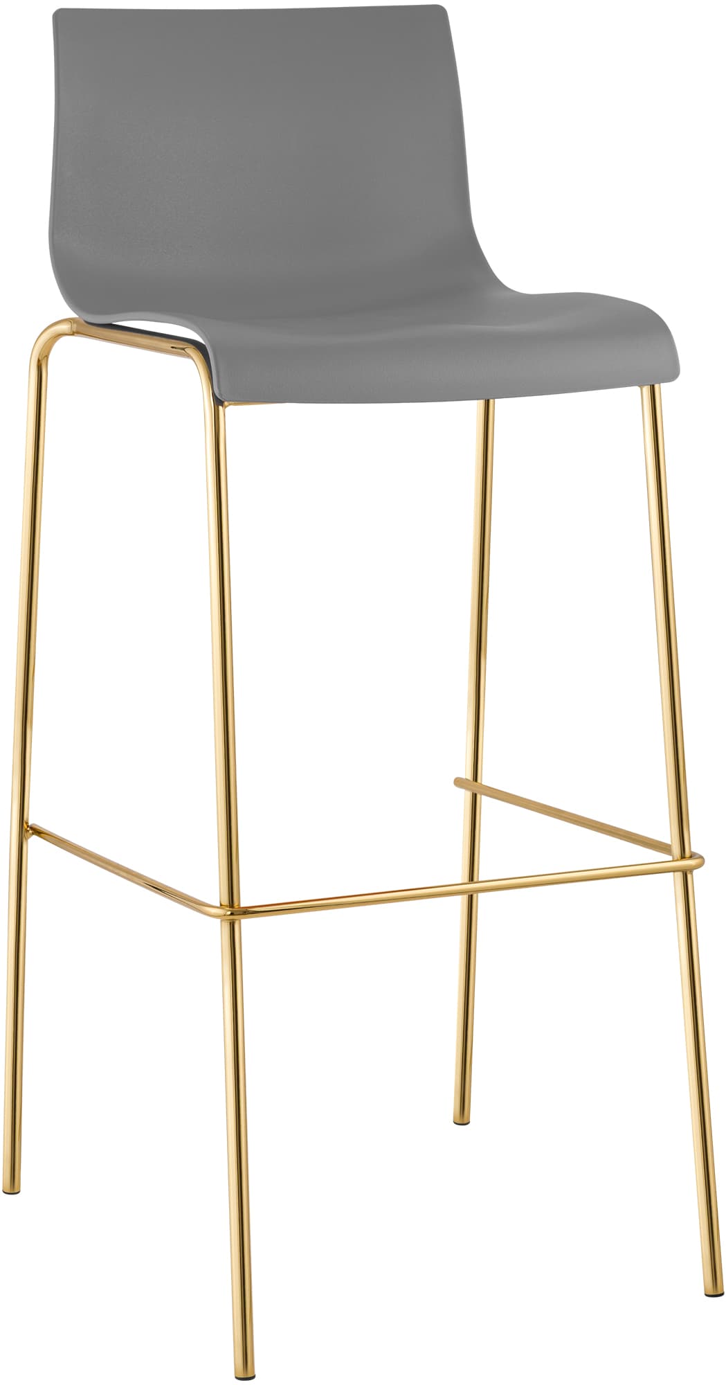 Taburete de Bar Hover Base Cuatro Patas Plástico Dorado