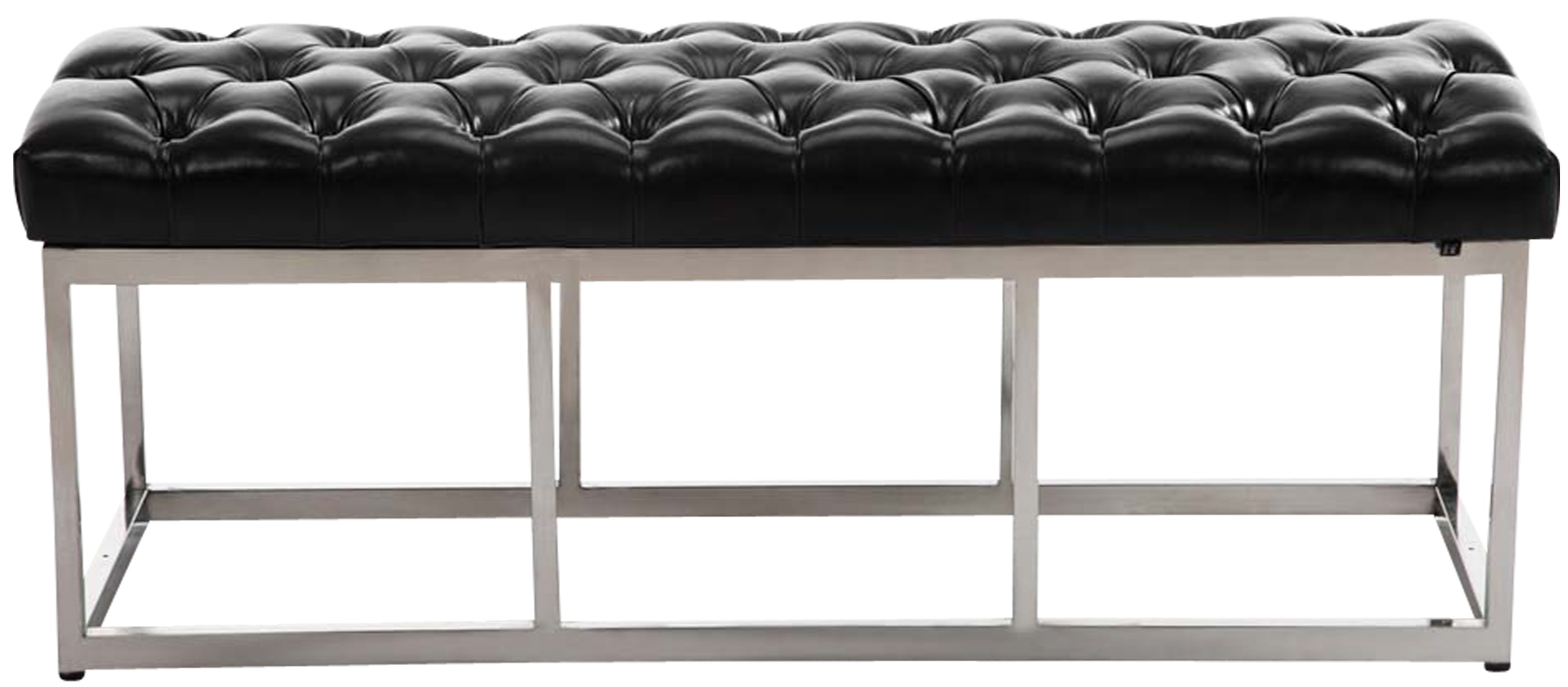Taburete Pie de Cama Amun Con Base en Acero Inox.