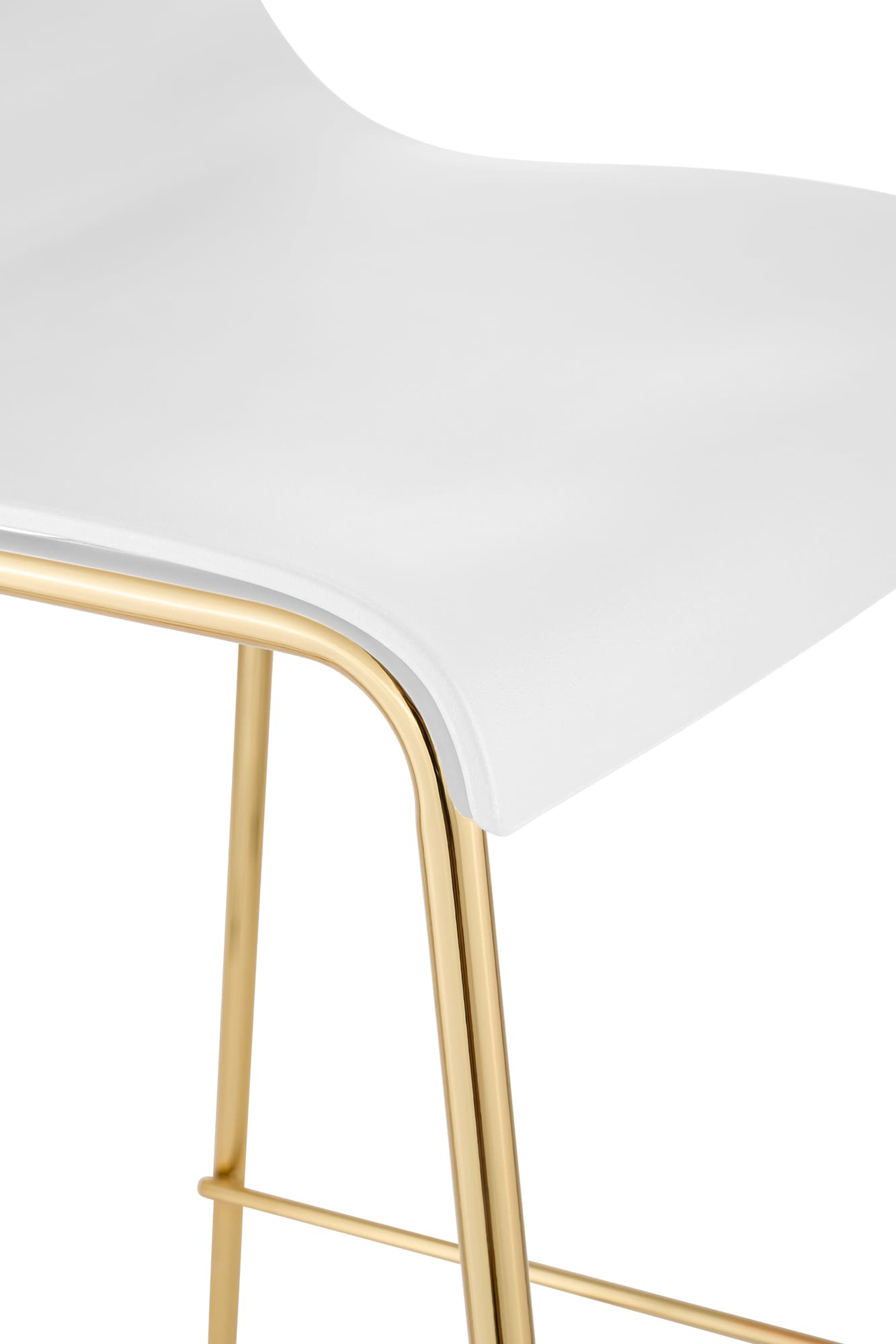 Taburete de Bar Hover Base Cuatro Patas Plástico Dorado