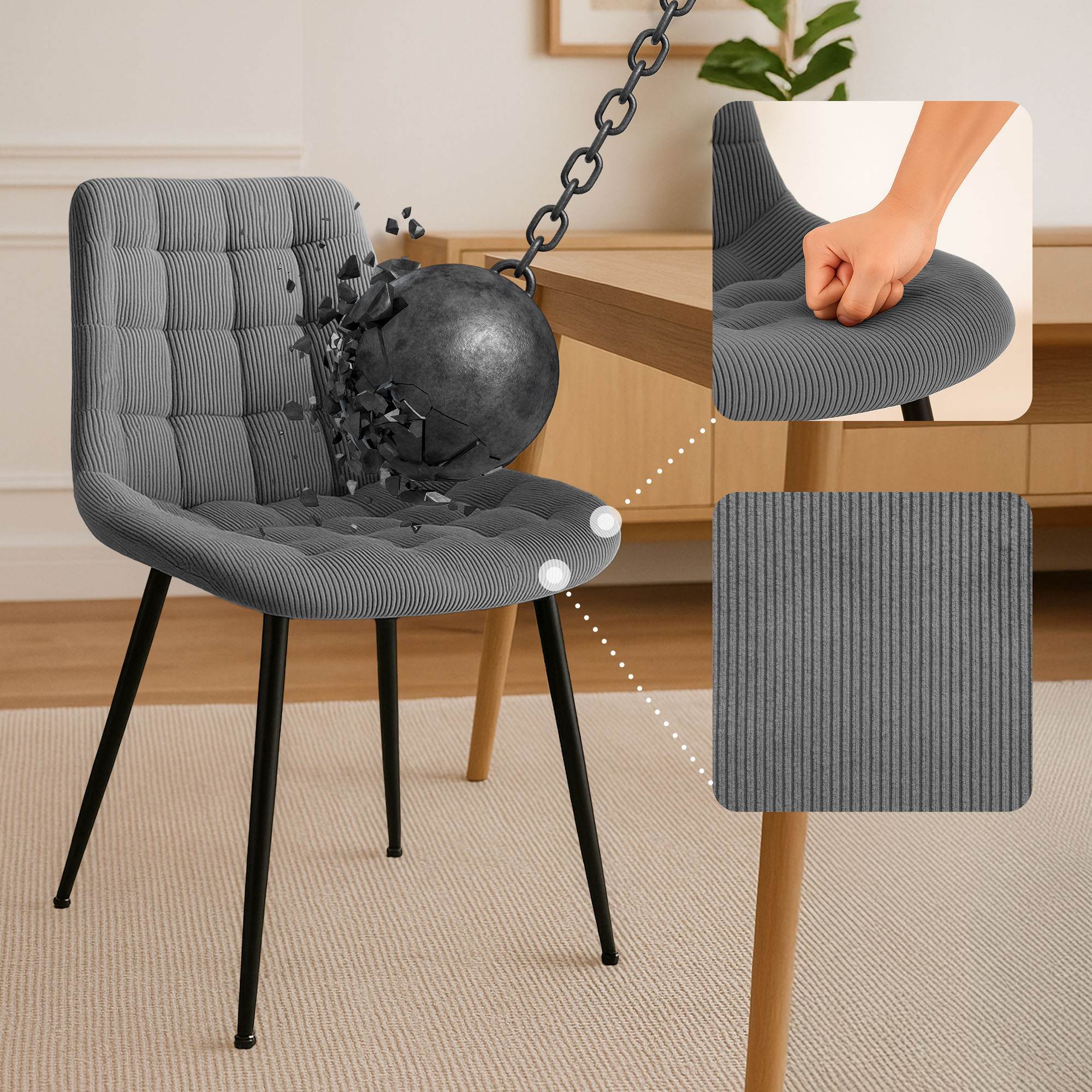 Silla de comedor Sardna Cord