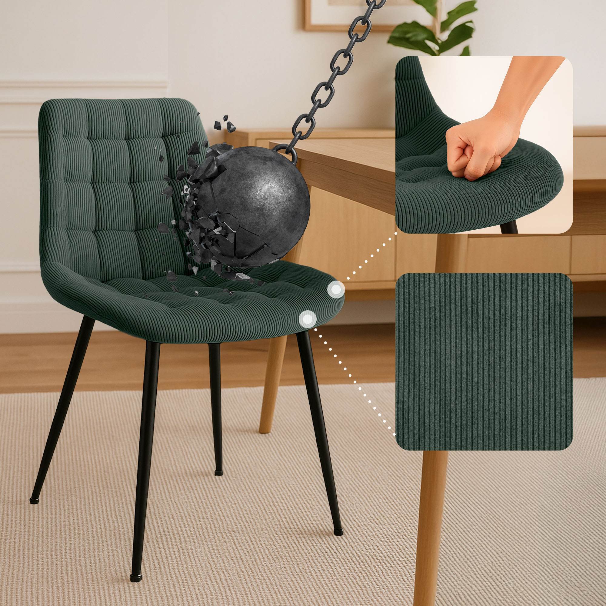 Silla de comedor Sardna Cord