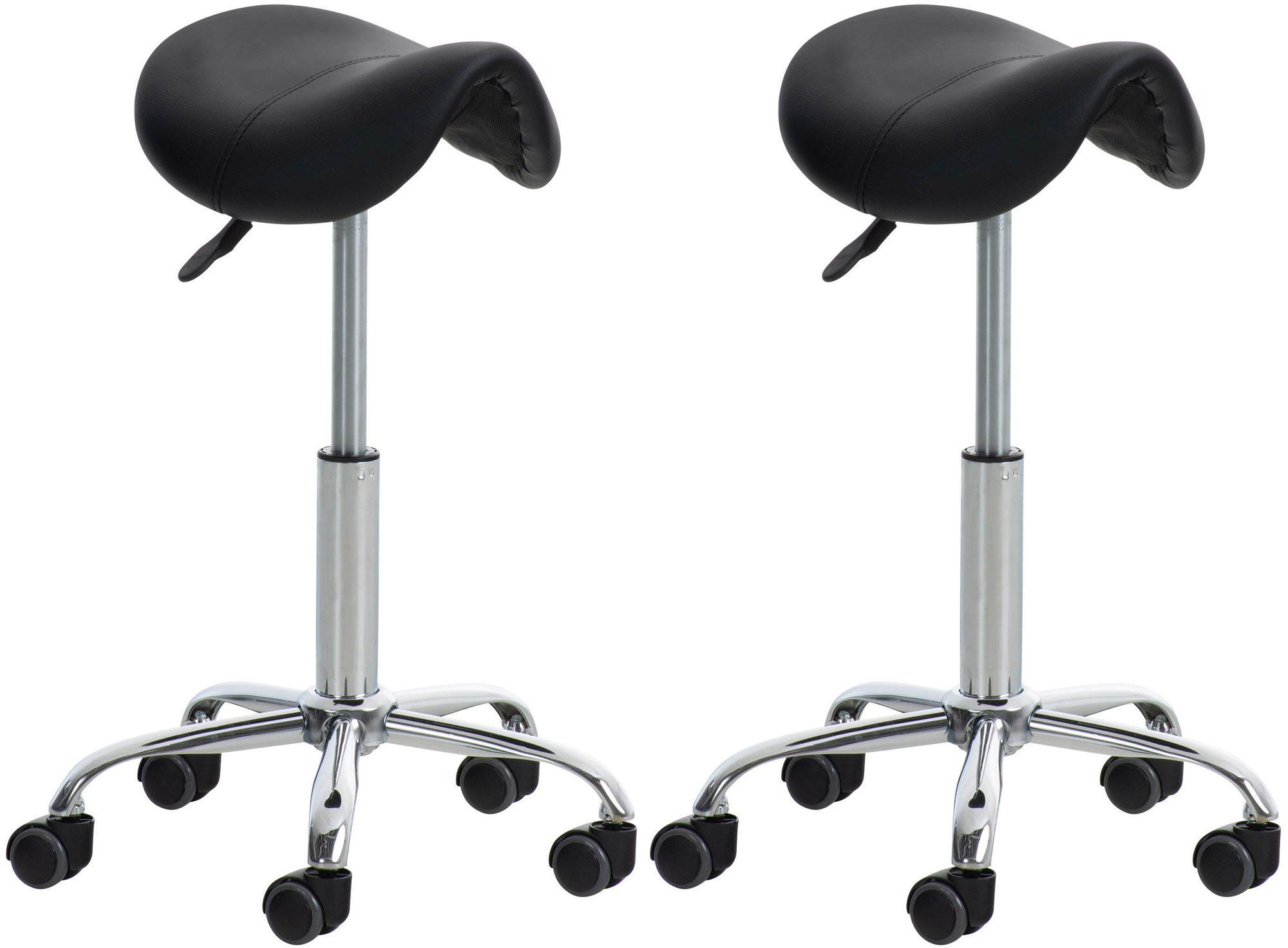 Set de 2 Taburetes de tabajo Reno en polipiel
