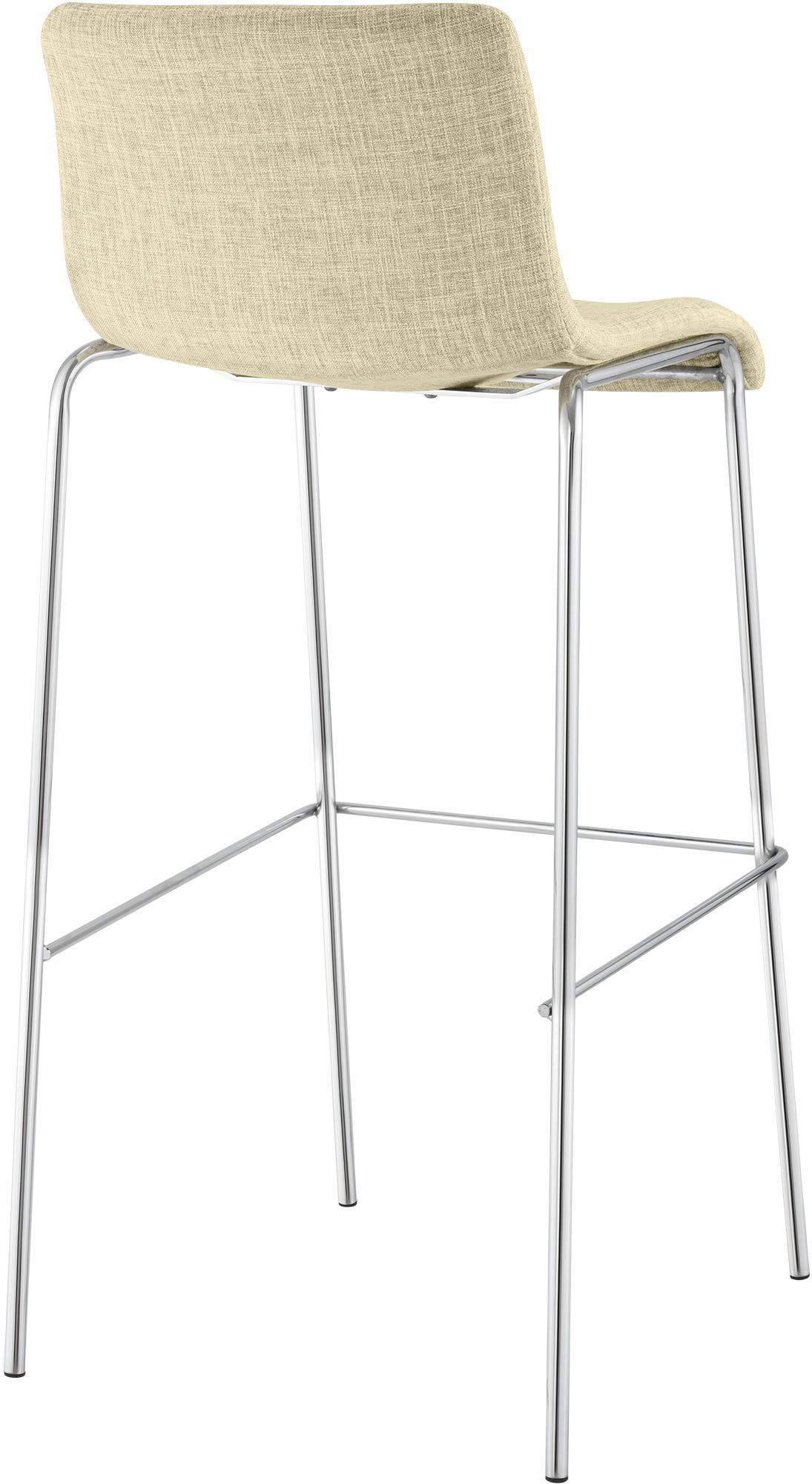 Juego de 2 taburetes de bar Hover, tela, base de cuatro patas