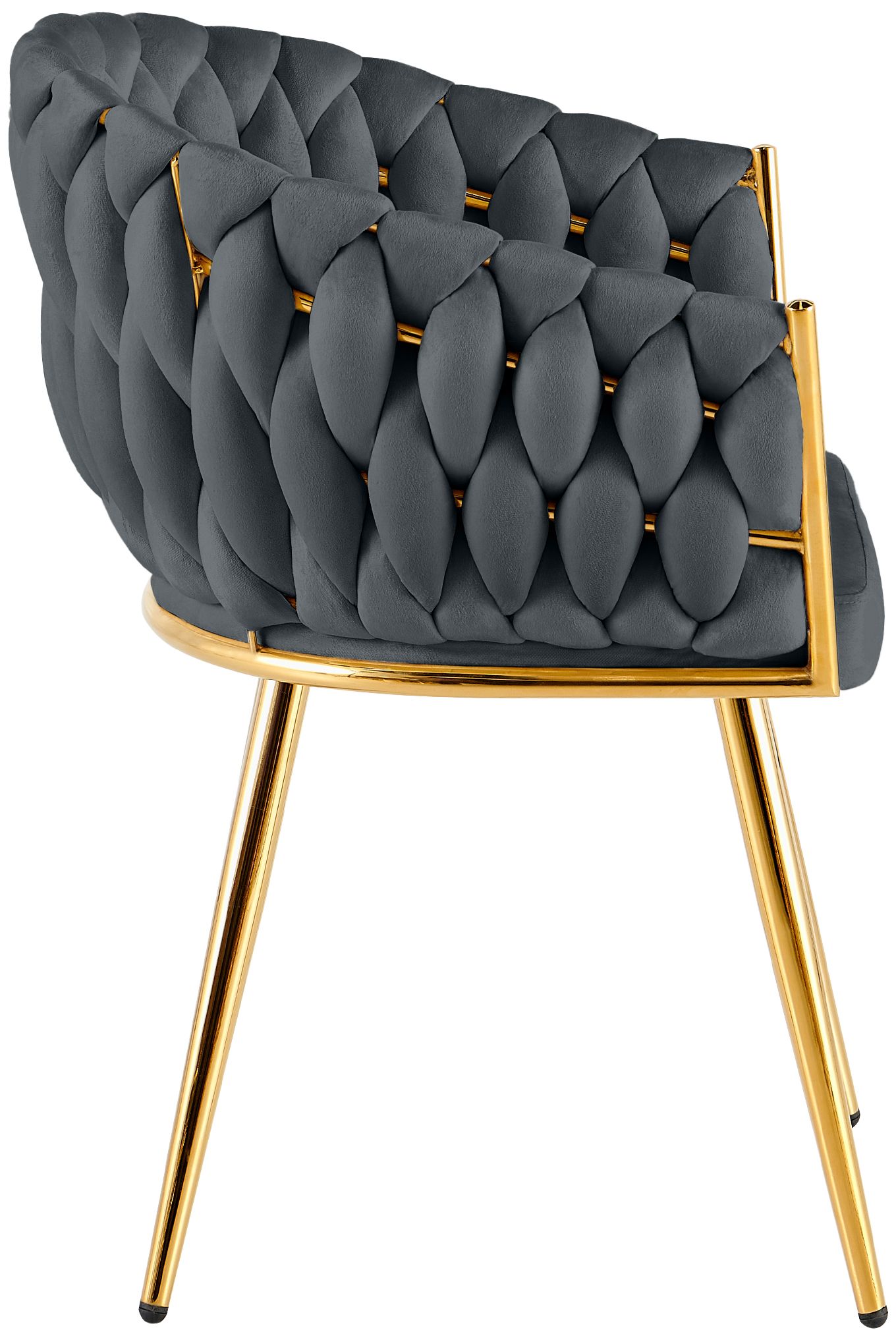 Silla de comedor Molise terciopelo dorado elegante y cómoda para tu hogar