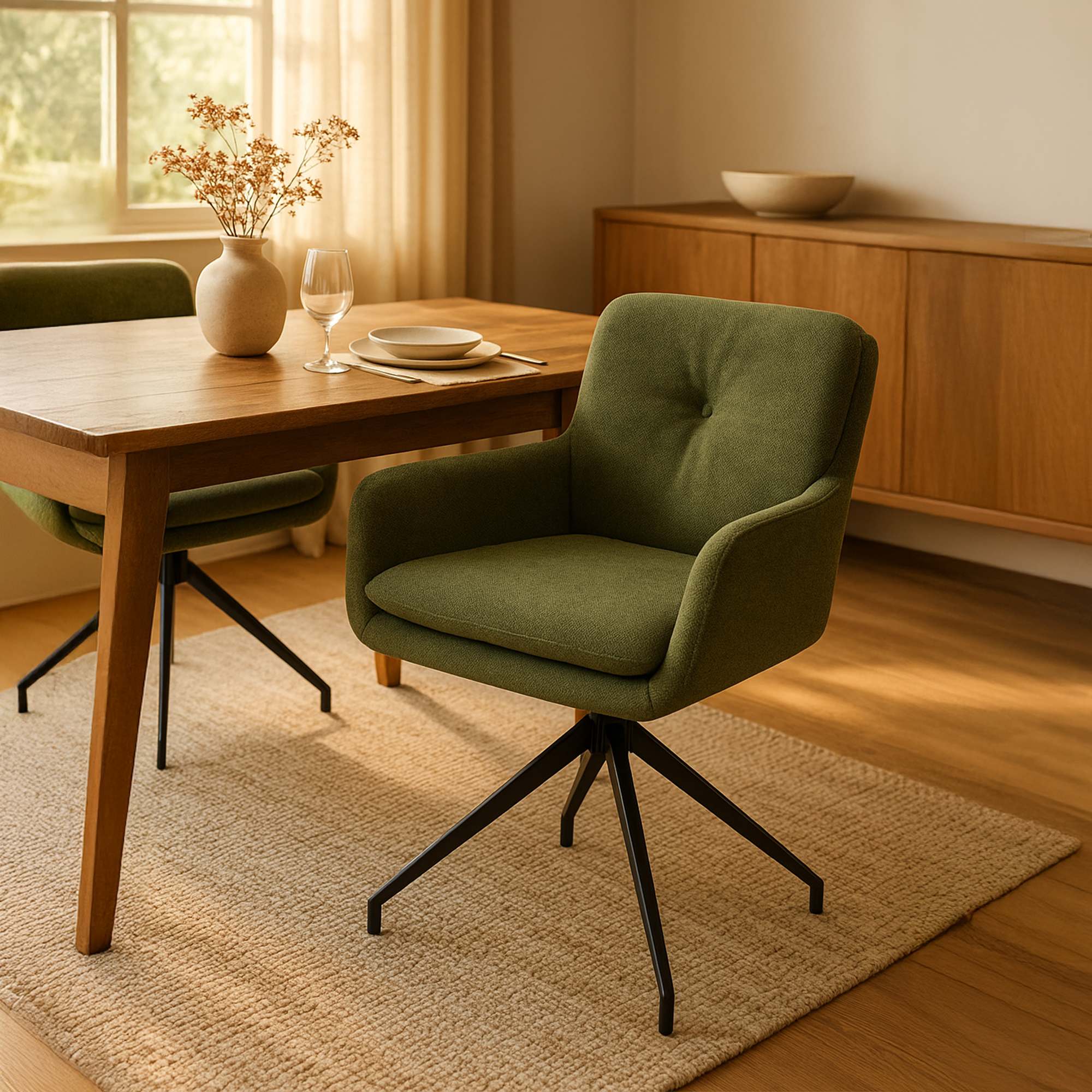 Silla de comedor Pickett tela