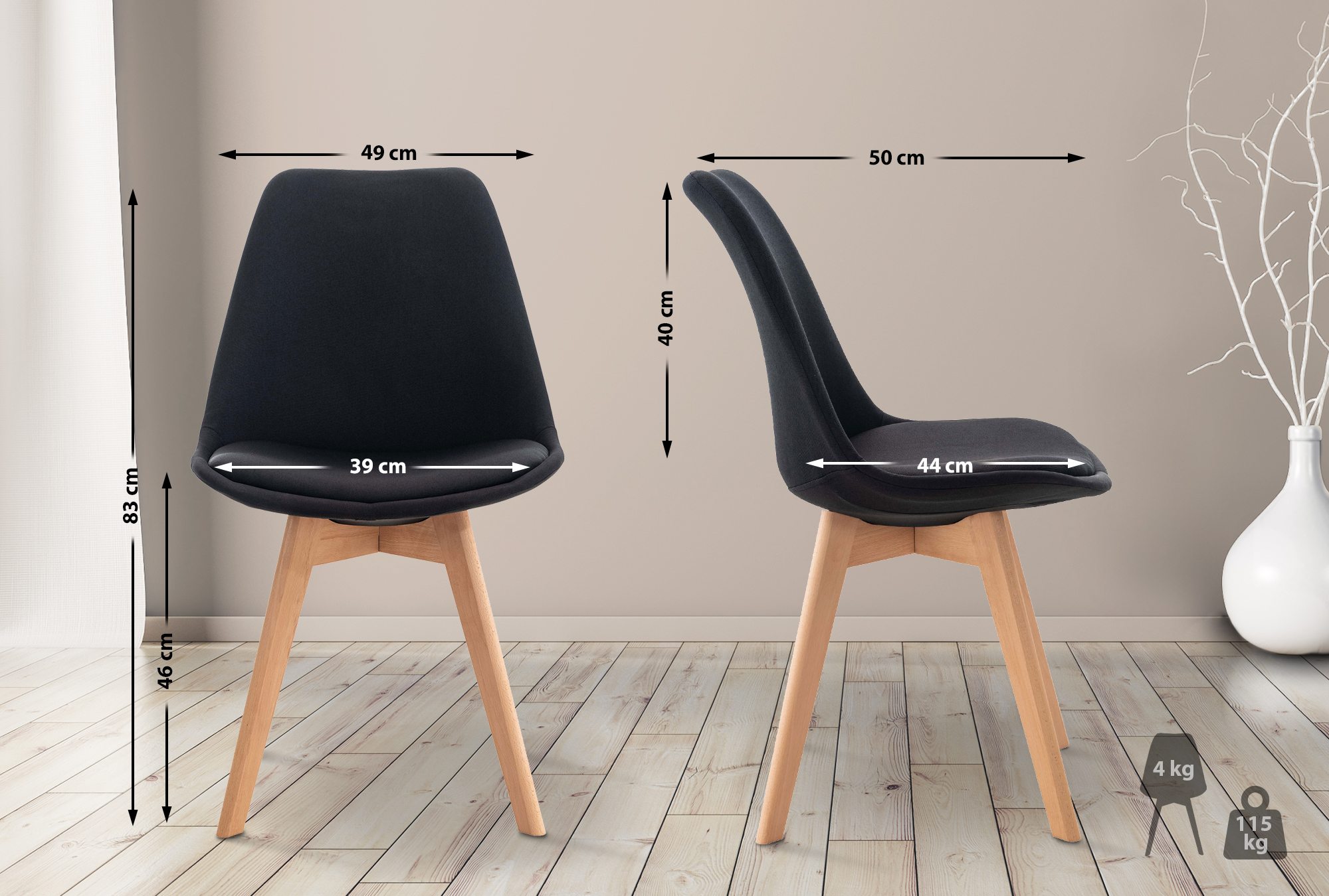 Silla Linares En Estilo Nórdico