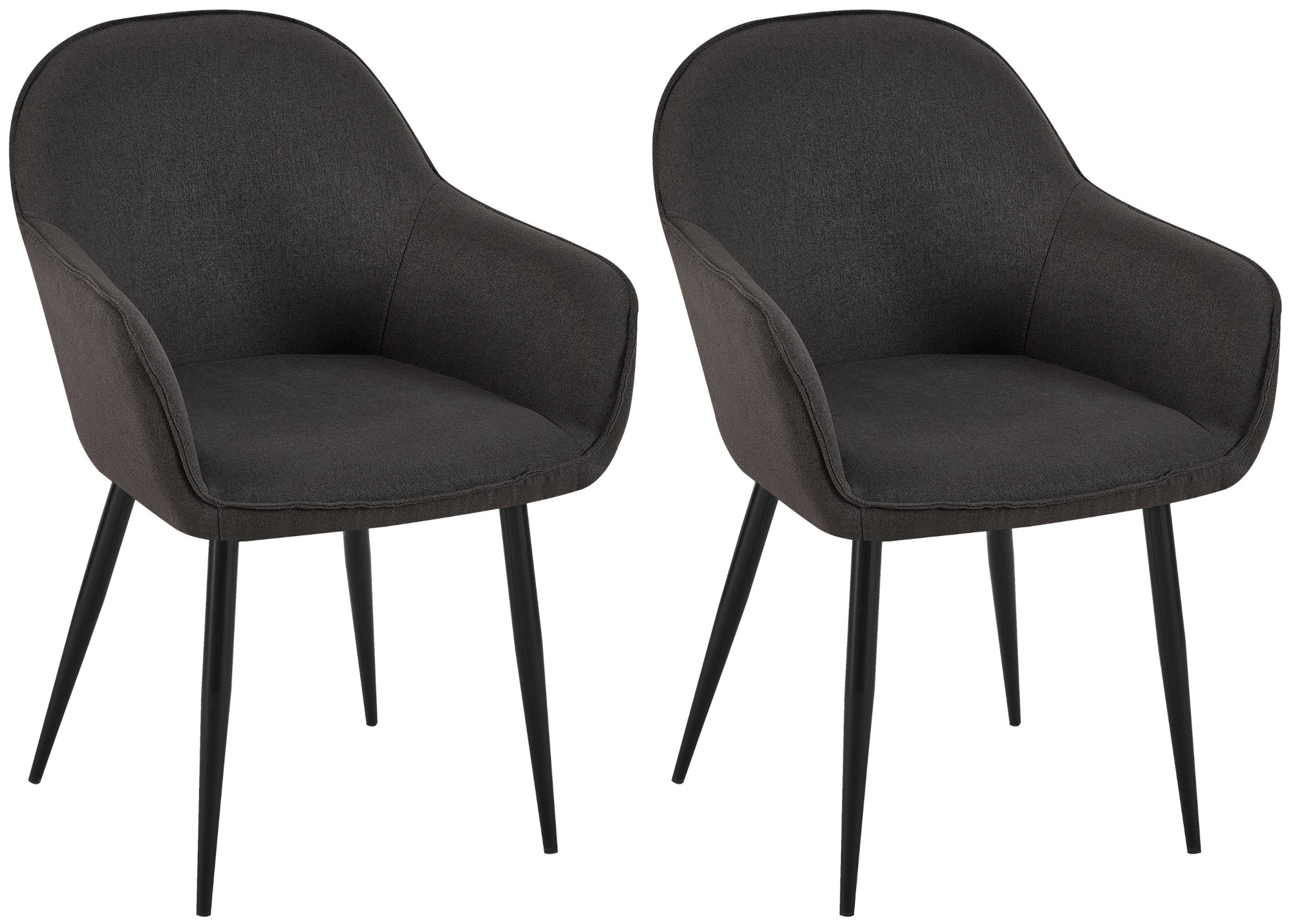 Set de 2 sillas de comedor Boise en tela