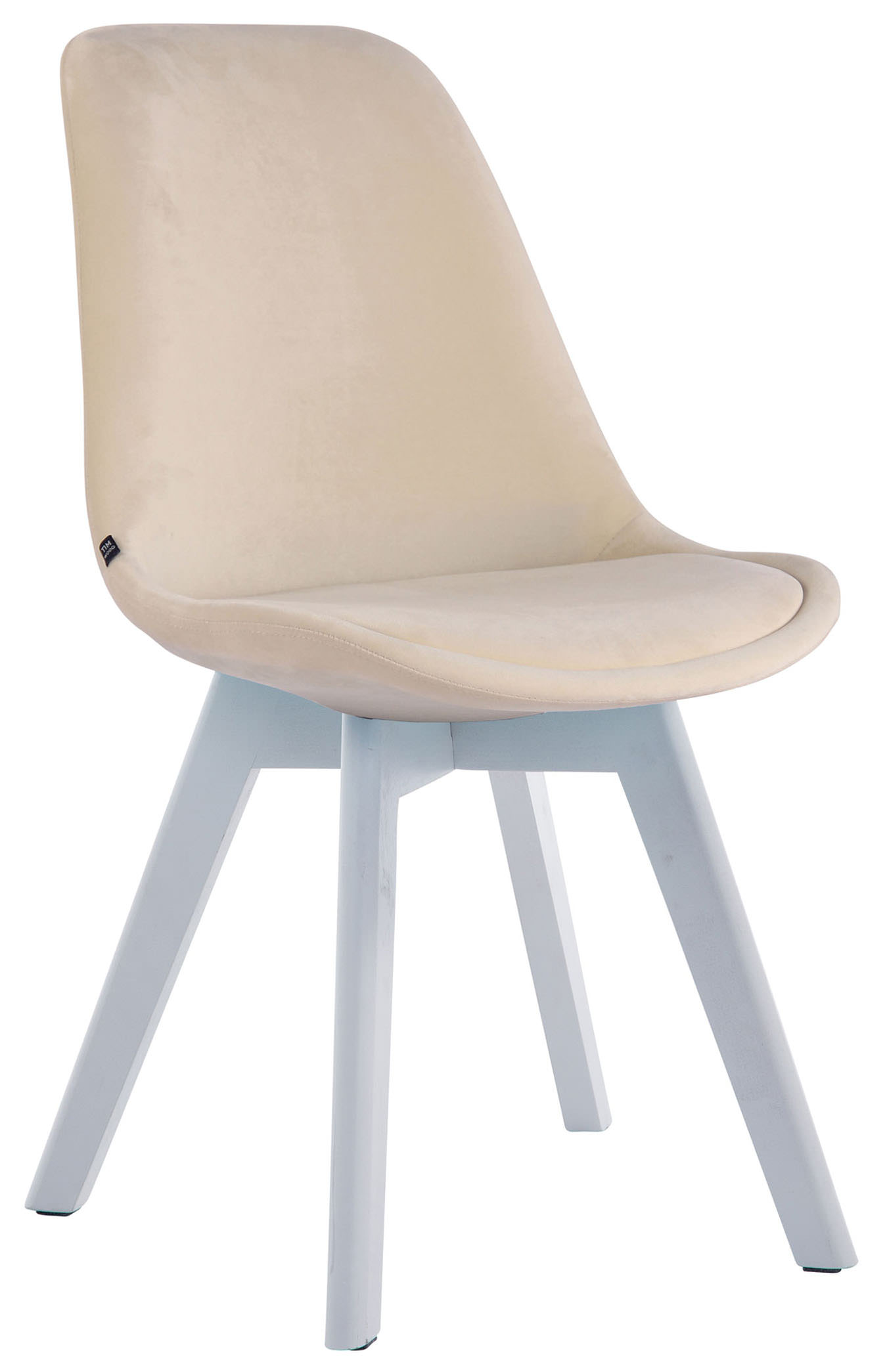 Set de 4 sillas de comedor Borneo tapizadas en terciopelo