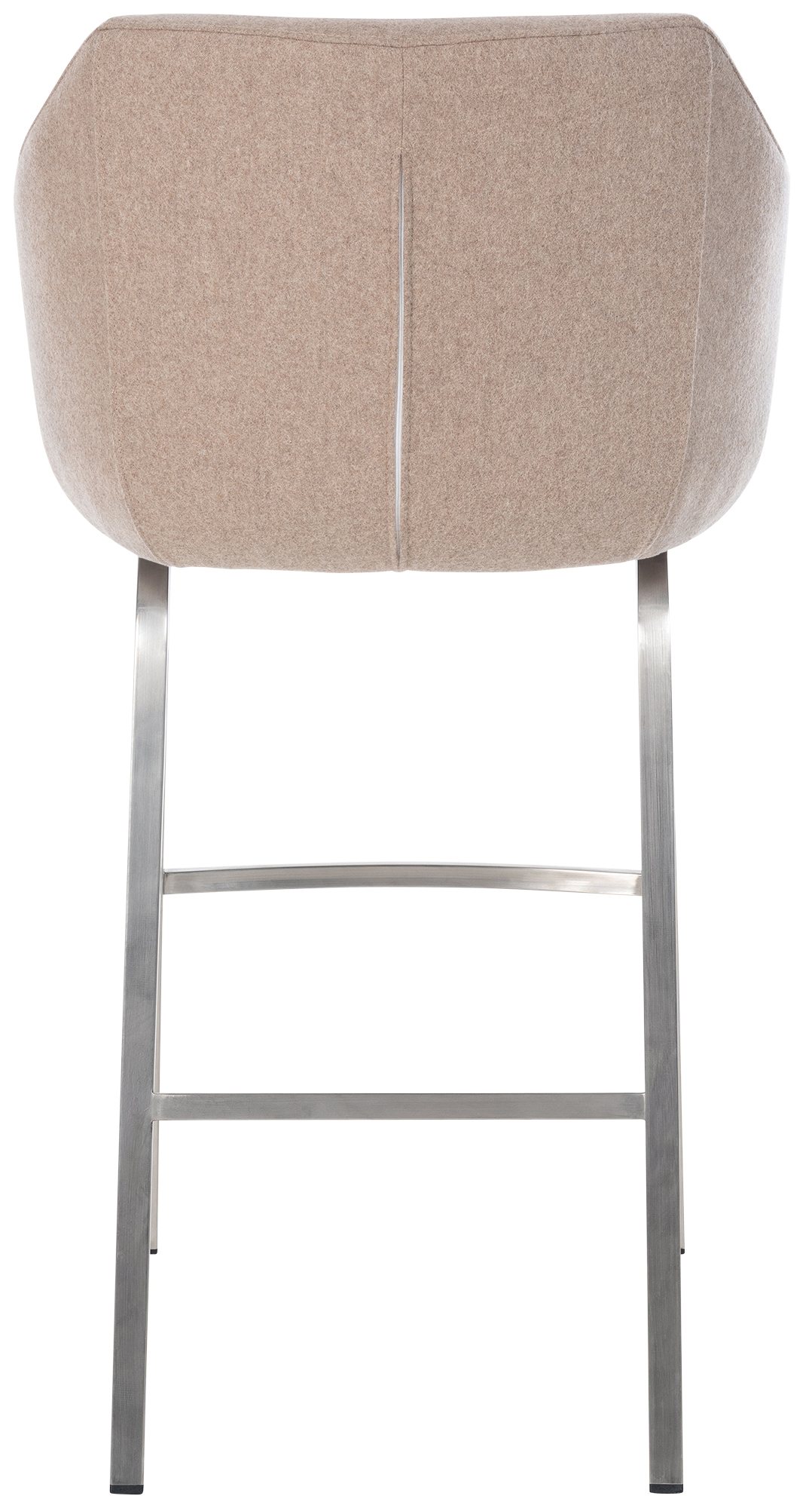 Taburete de bar Monea en fieltro & base de 4 patas