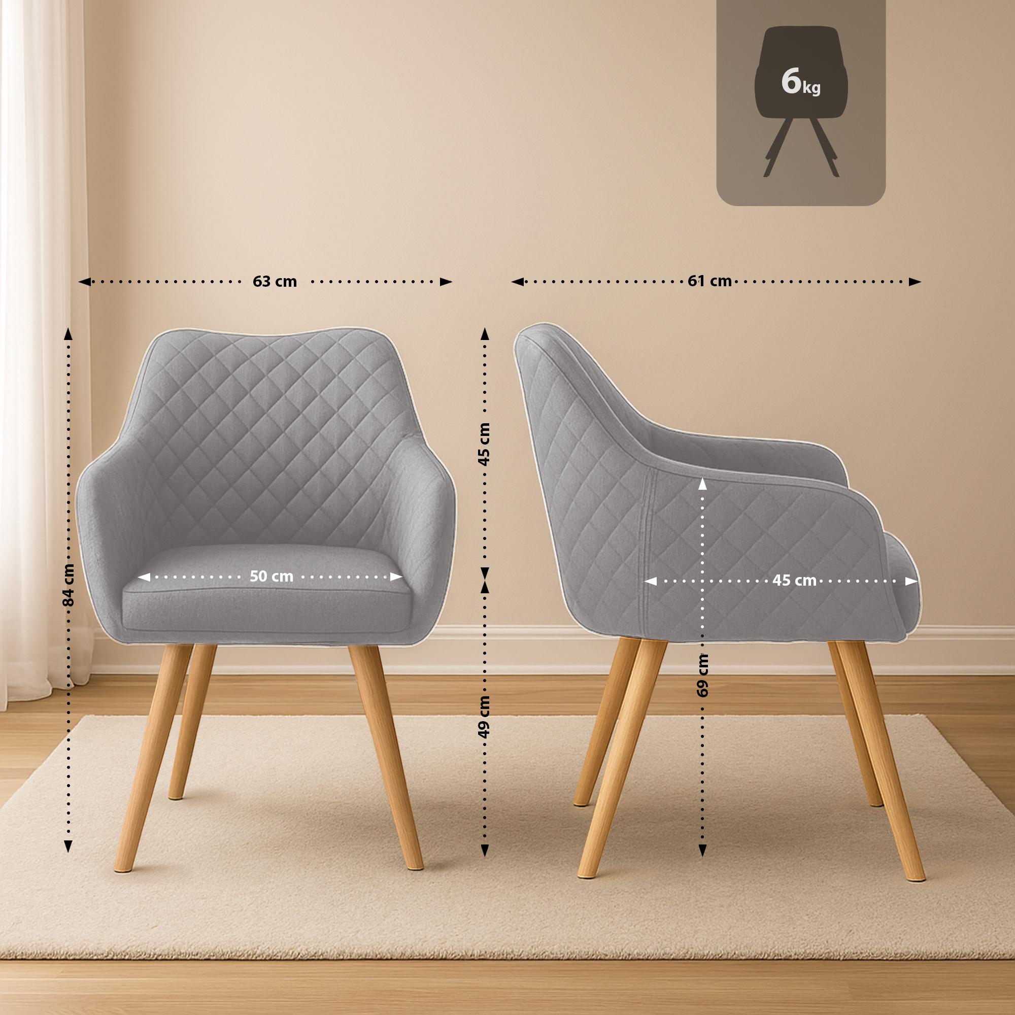 Silla de comedor Gent tela