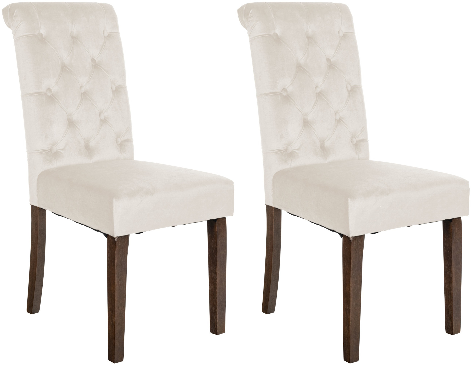 Set de 2 sillas de comedor Lisburn en tela o terciopelo