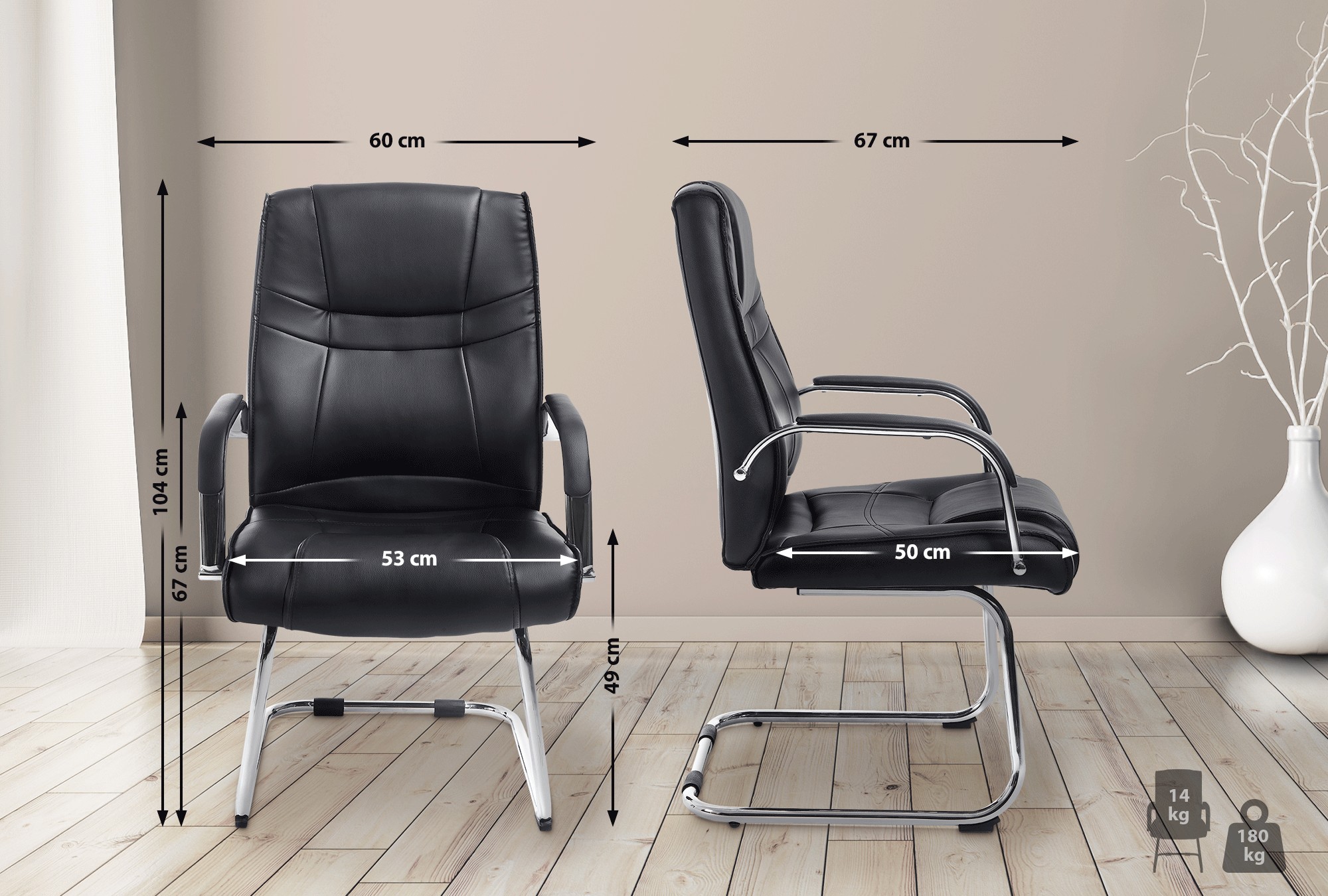 Silla Cantiléver XXL Attila