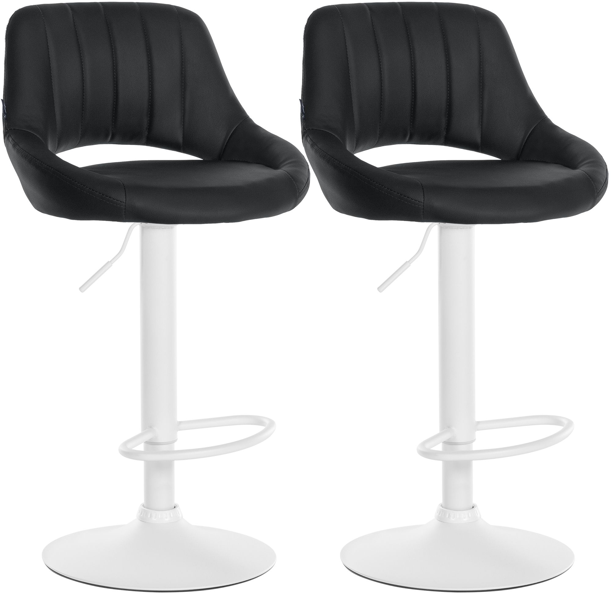 Juego de 2 taburetes de bar Milet de piel sintetica