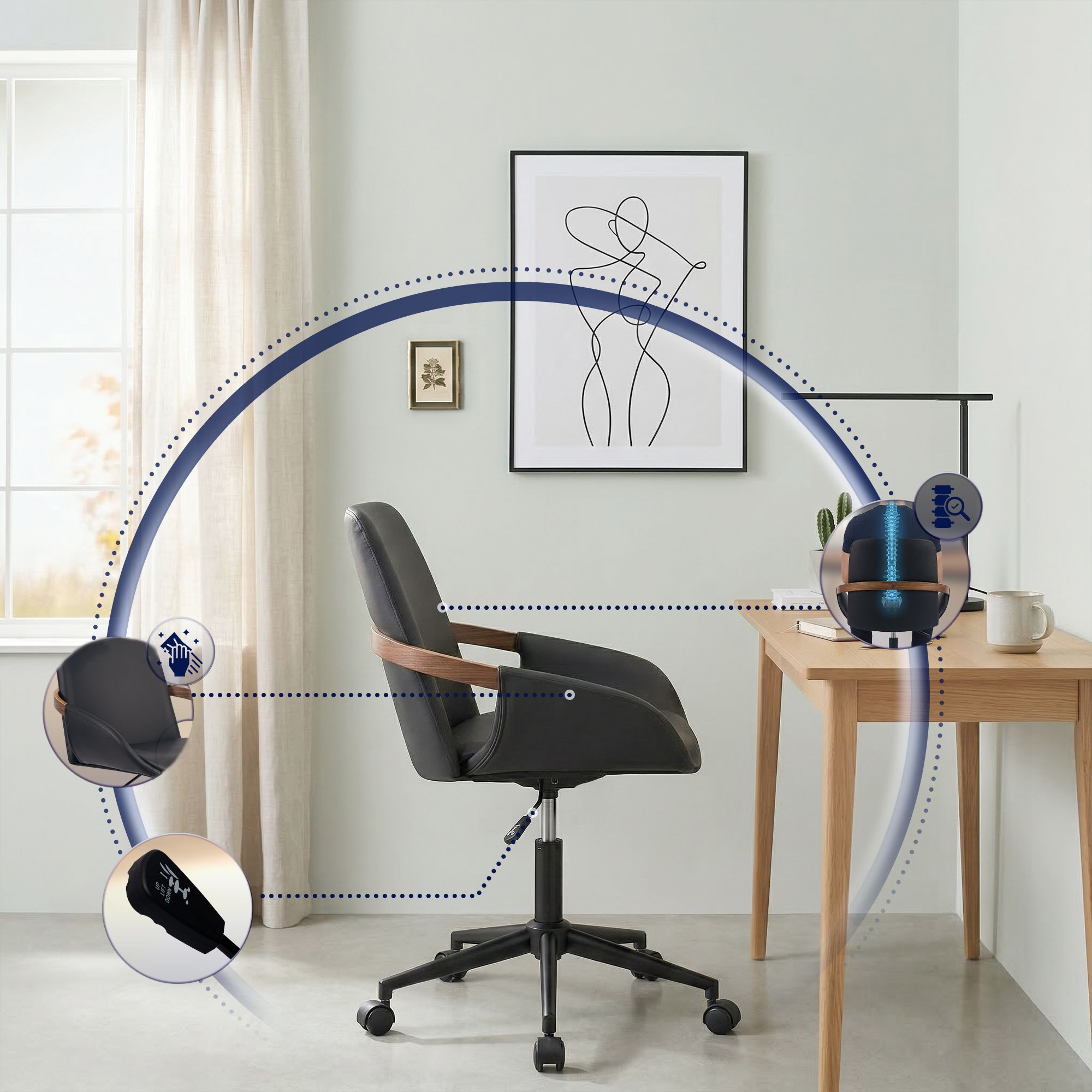 Silla de oficina Daina