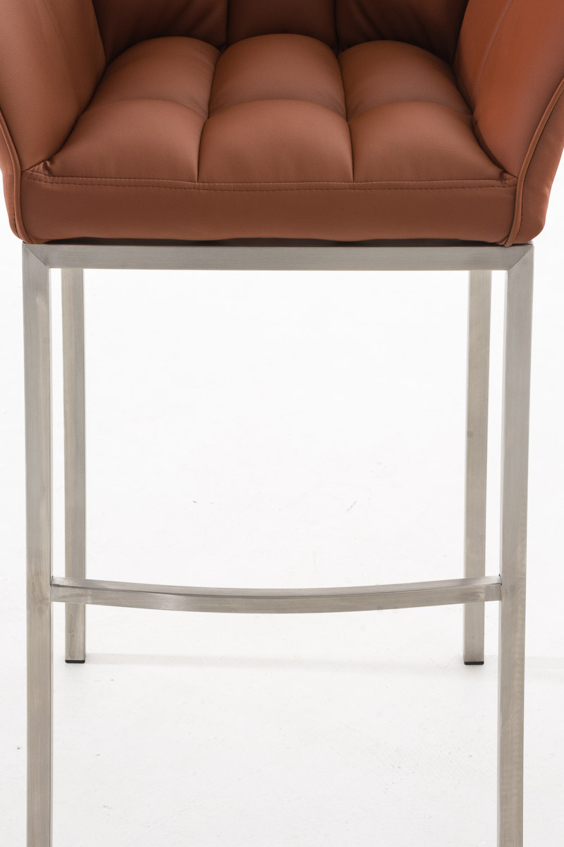 Taburete de bar Damaso cuero sintético con base de cuatro patas