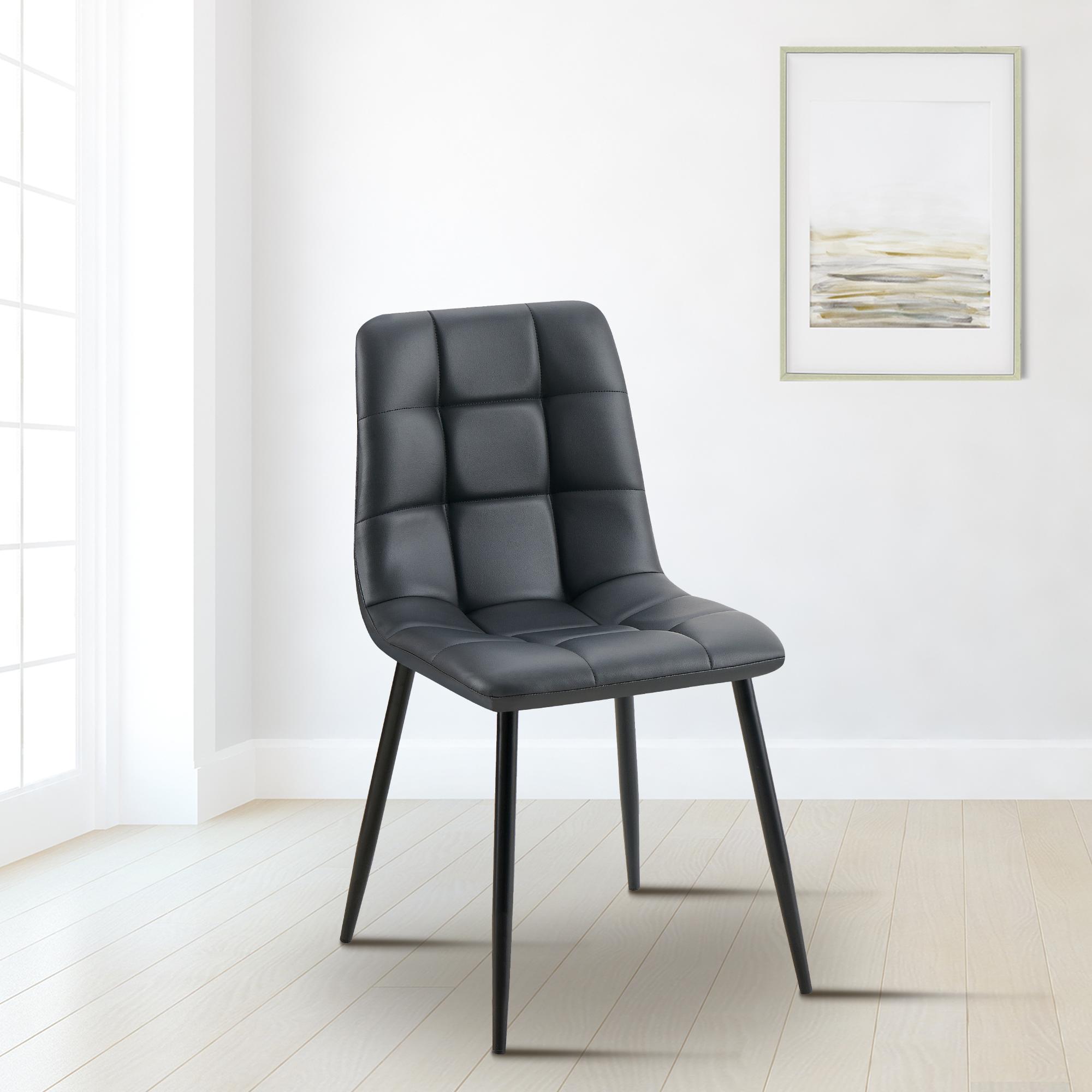 Silla de comedor Antibes tapizada en polipiel