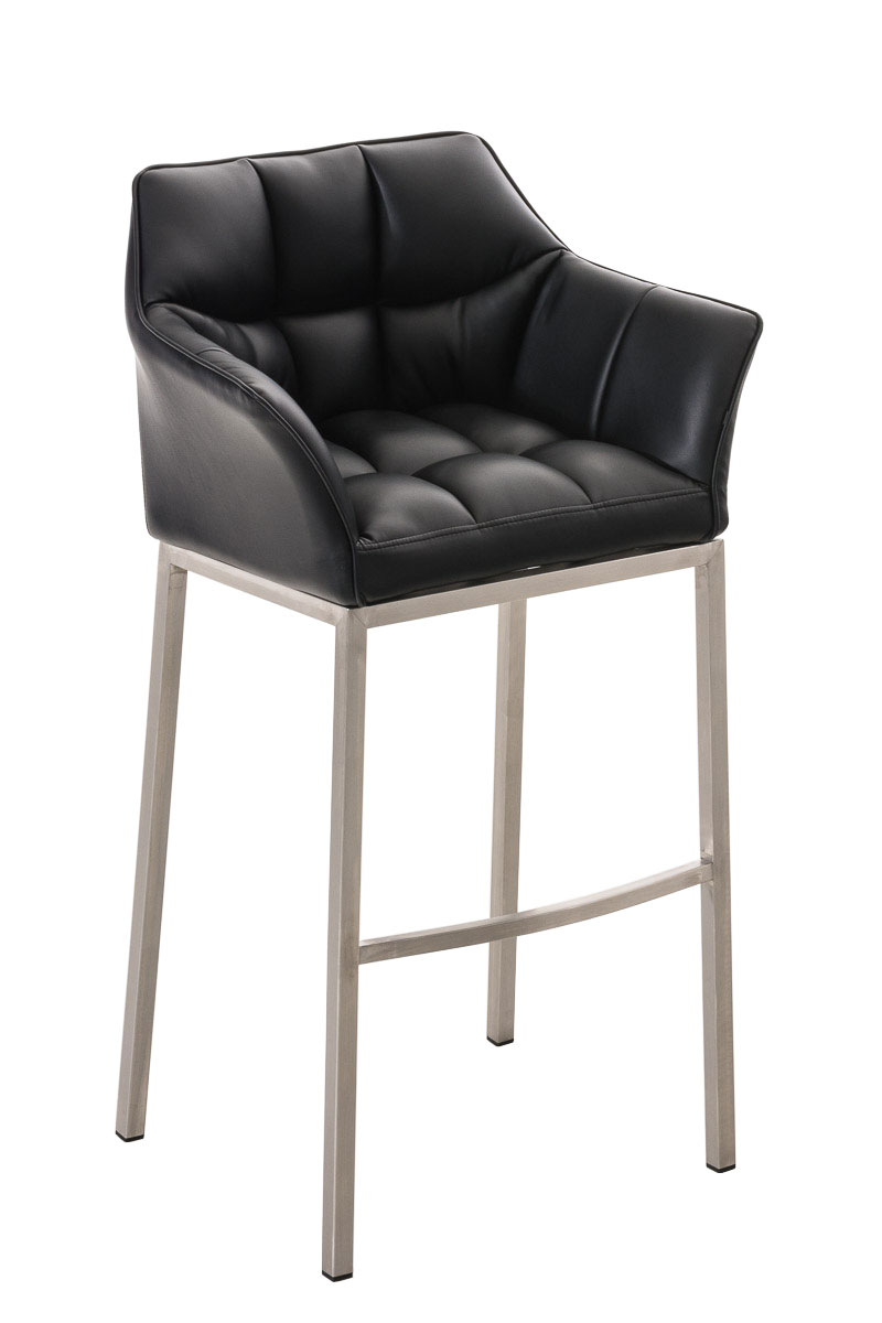 Taburete de bar Damaso cuero sintético con base de cuatro patas