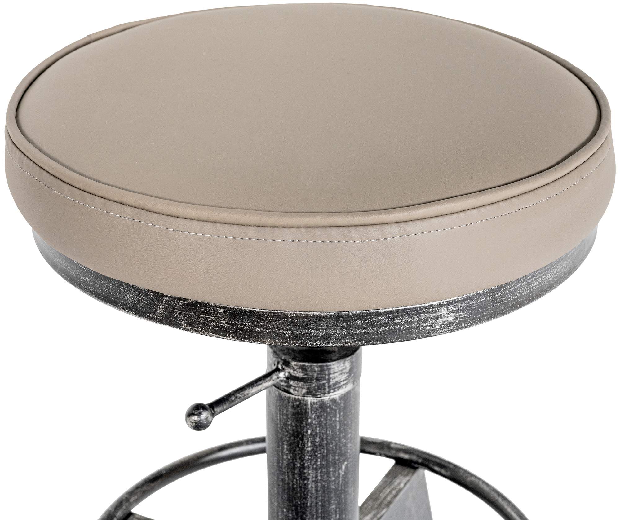 Set de 2 taburetes Destin industriales en polipiel