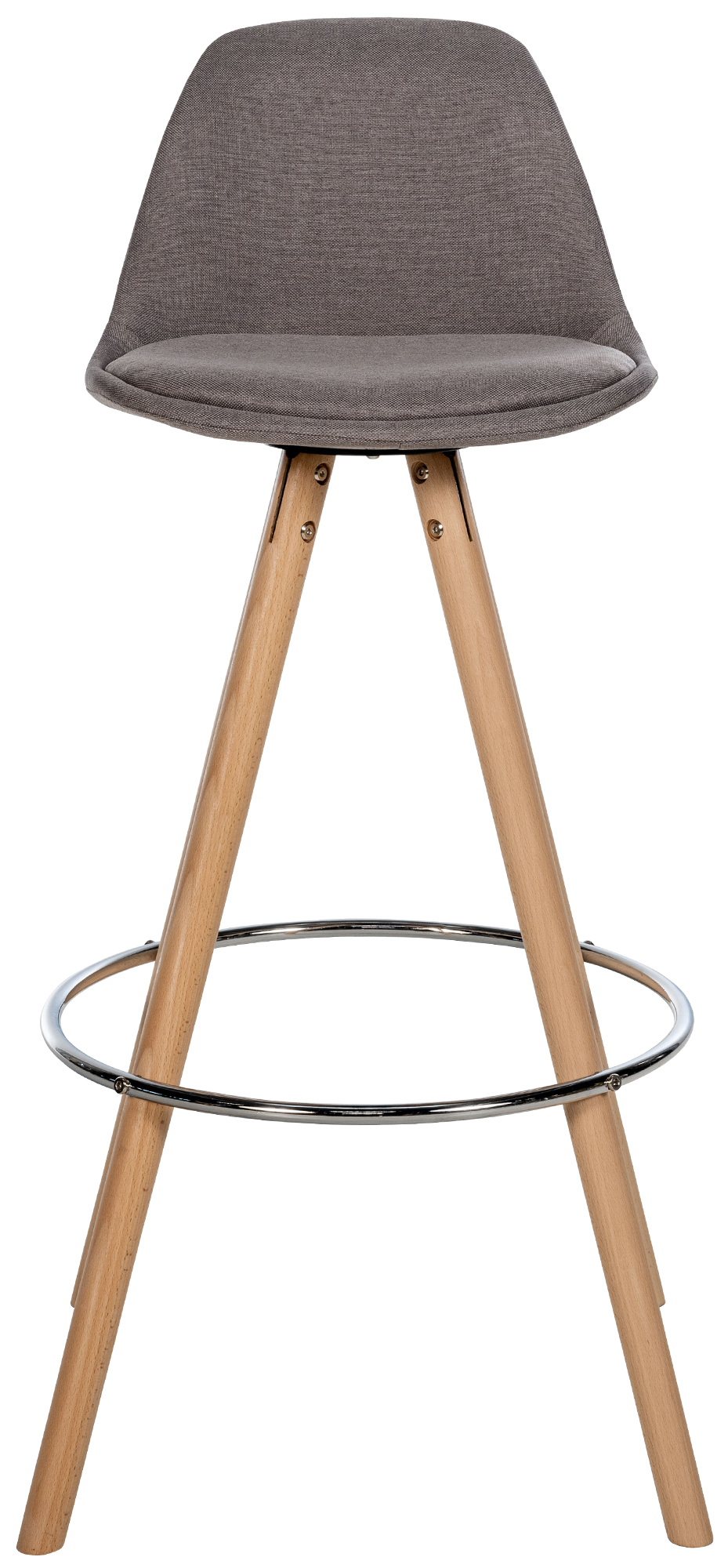 Taburete de bar Corbin de tela con base de 4 patas redondas