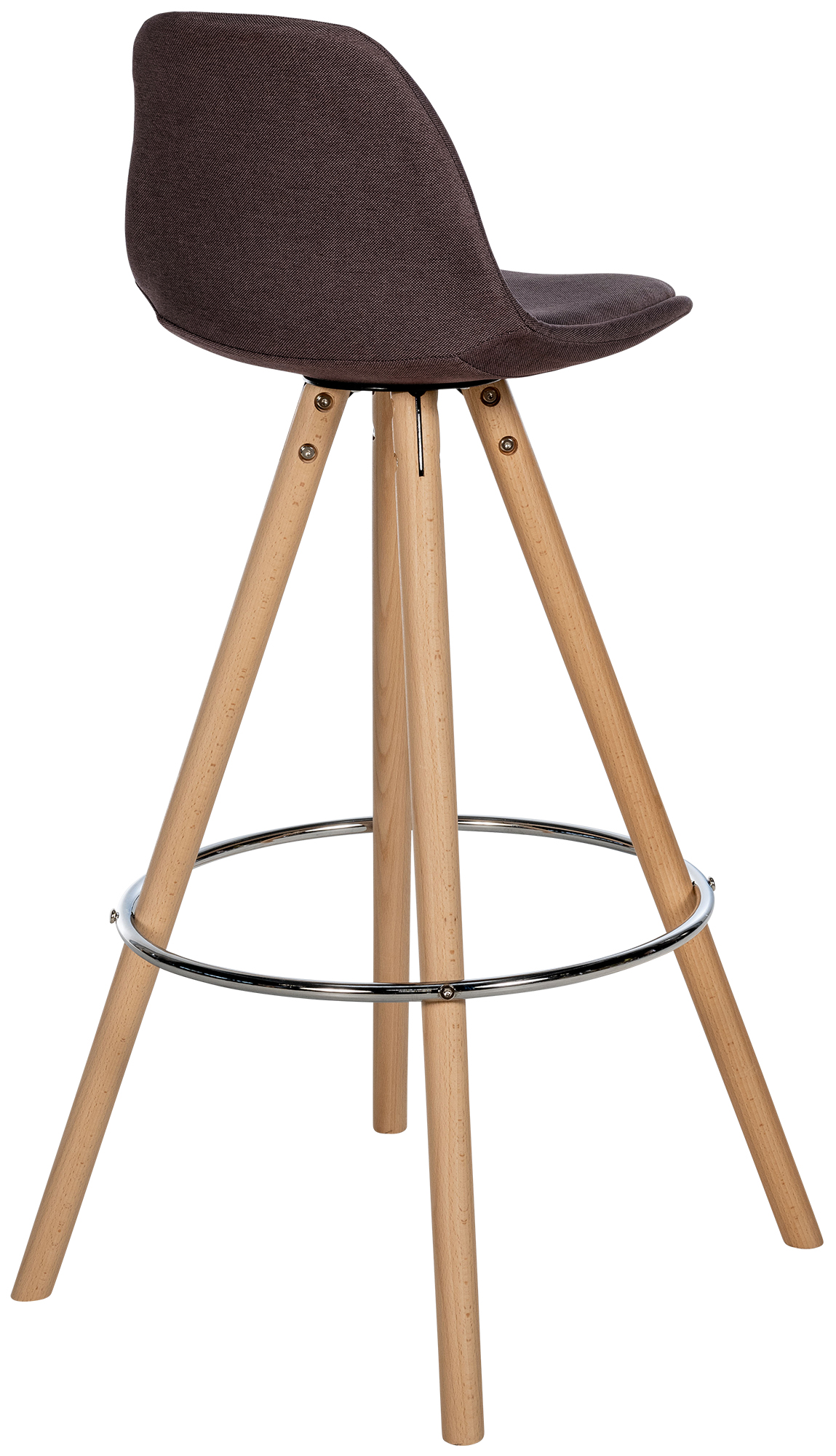 Taburete de bar Corbin de tela con base de 4 patas redondas