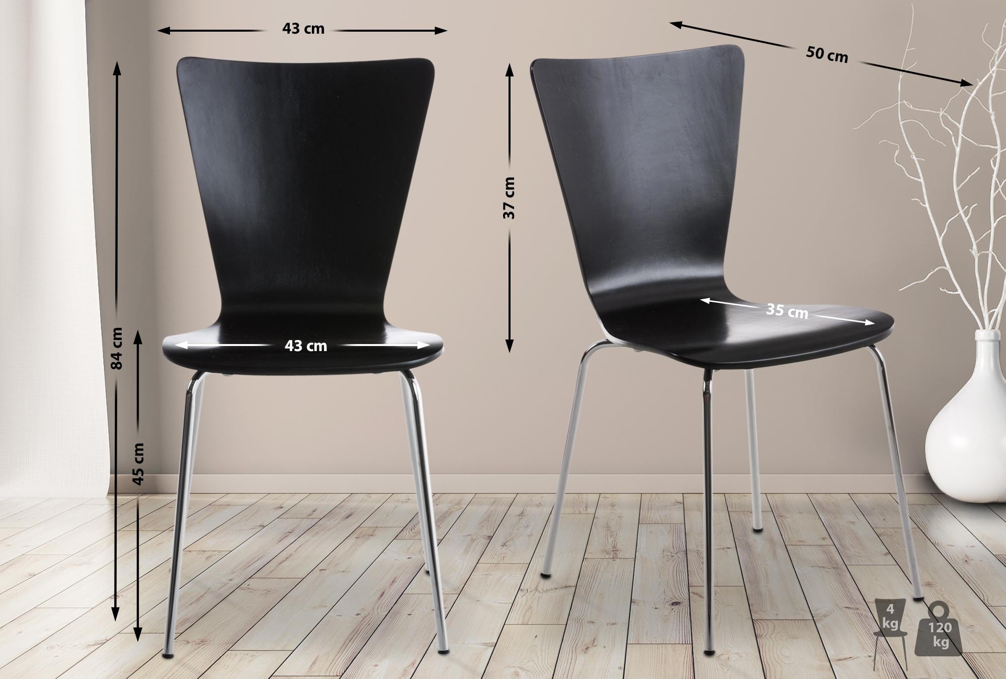 Silla Apilable Aaron Negro