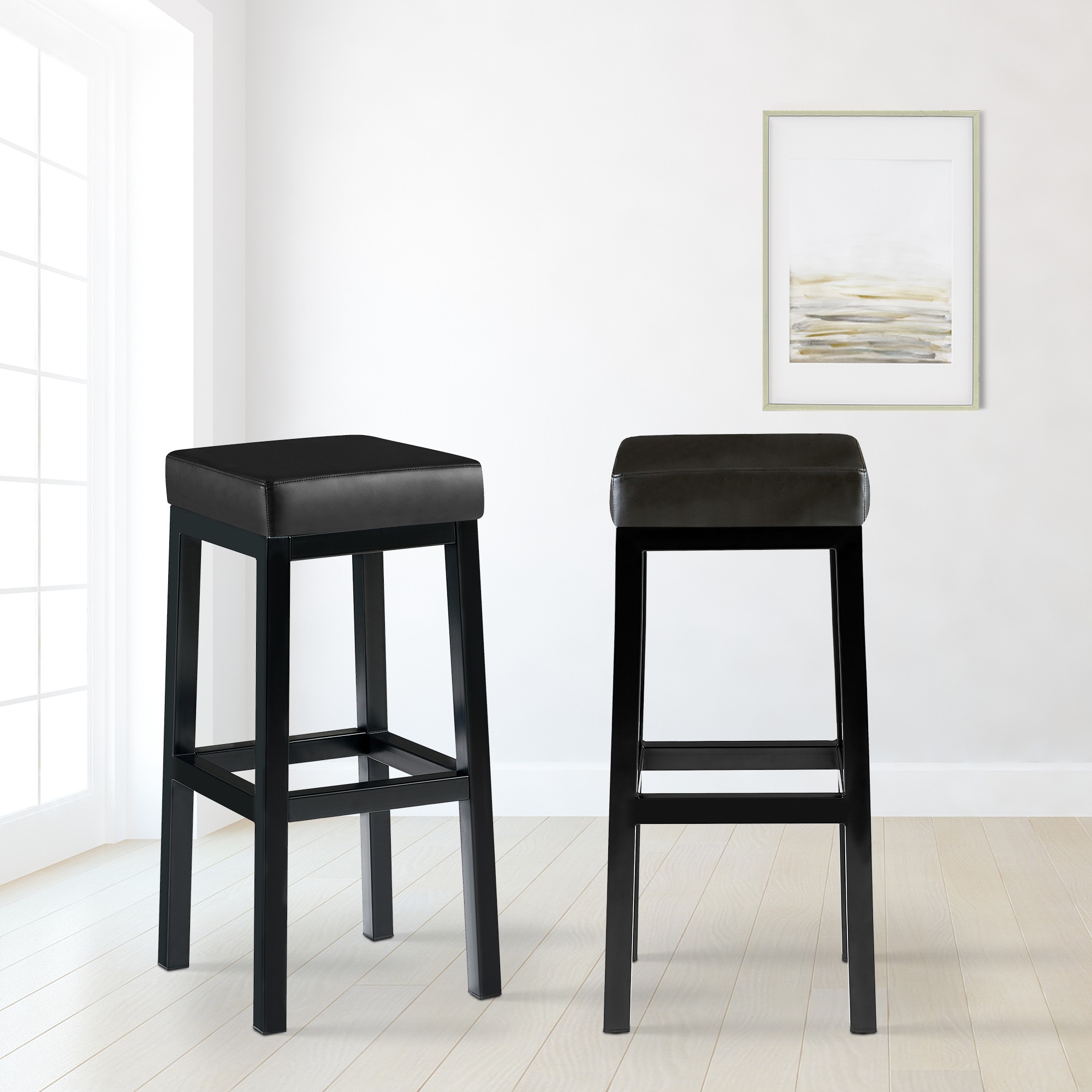 Taburete de bar Taylor Altura del asiento 83 cm Estructura de metal negro