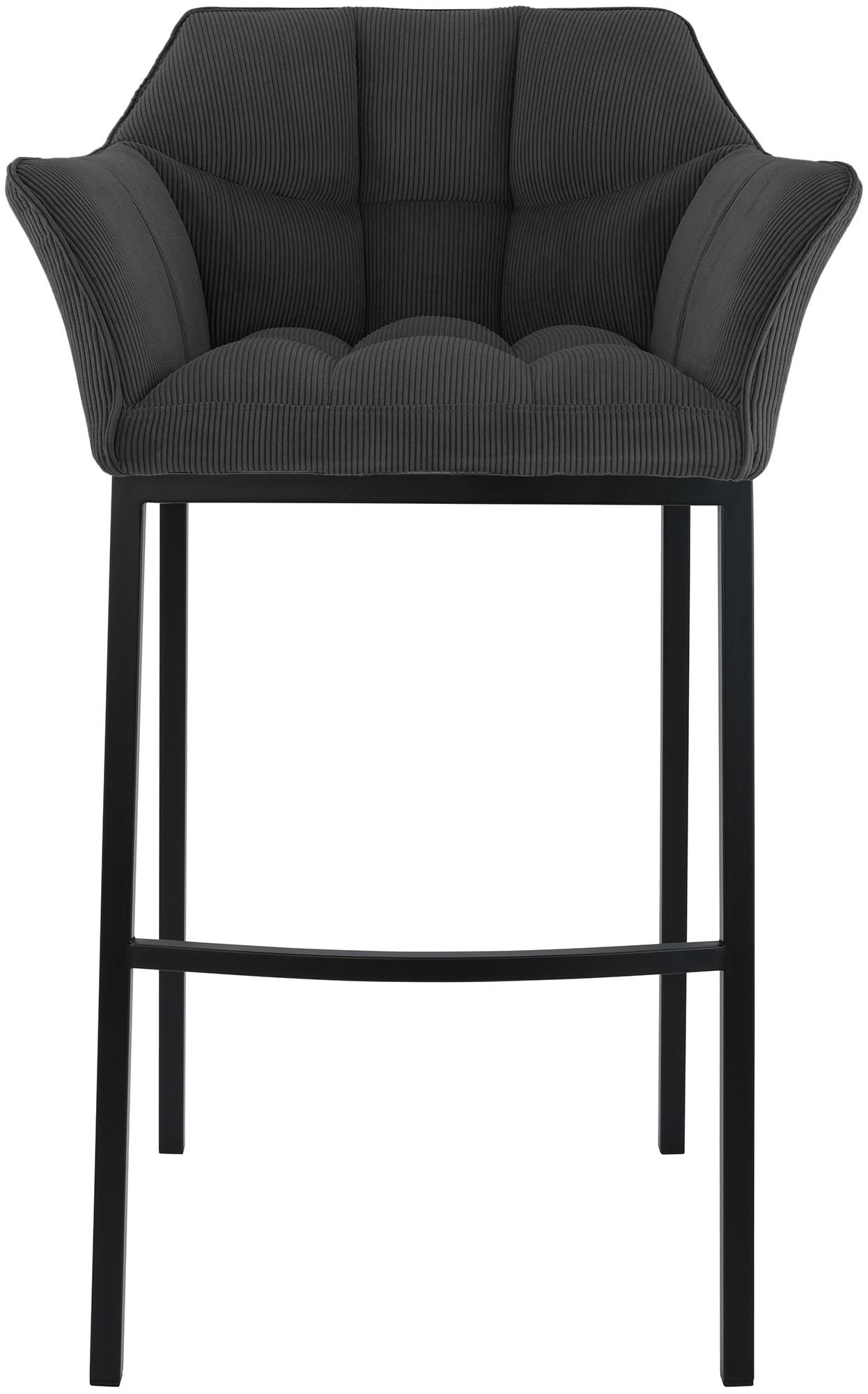Taburete de bar Damaso Cord con base de cuatro patas