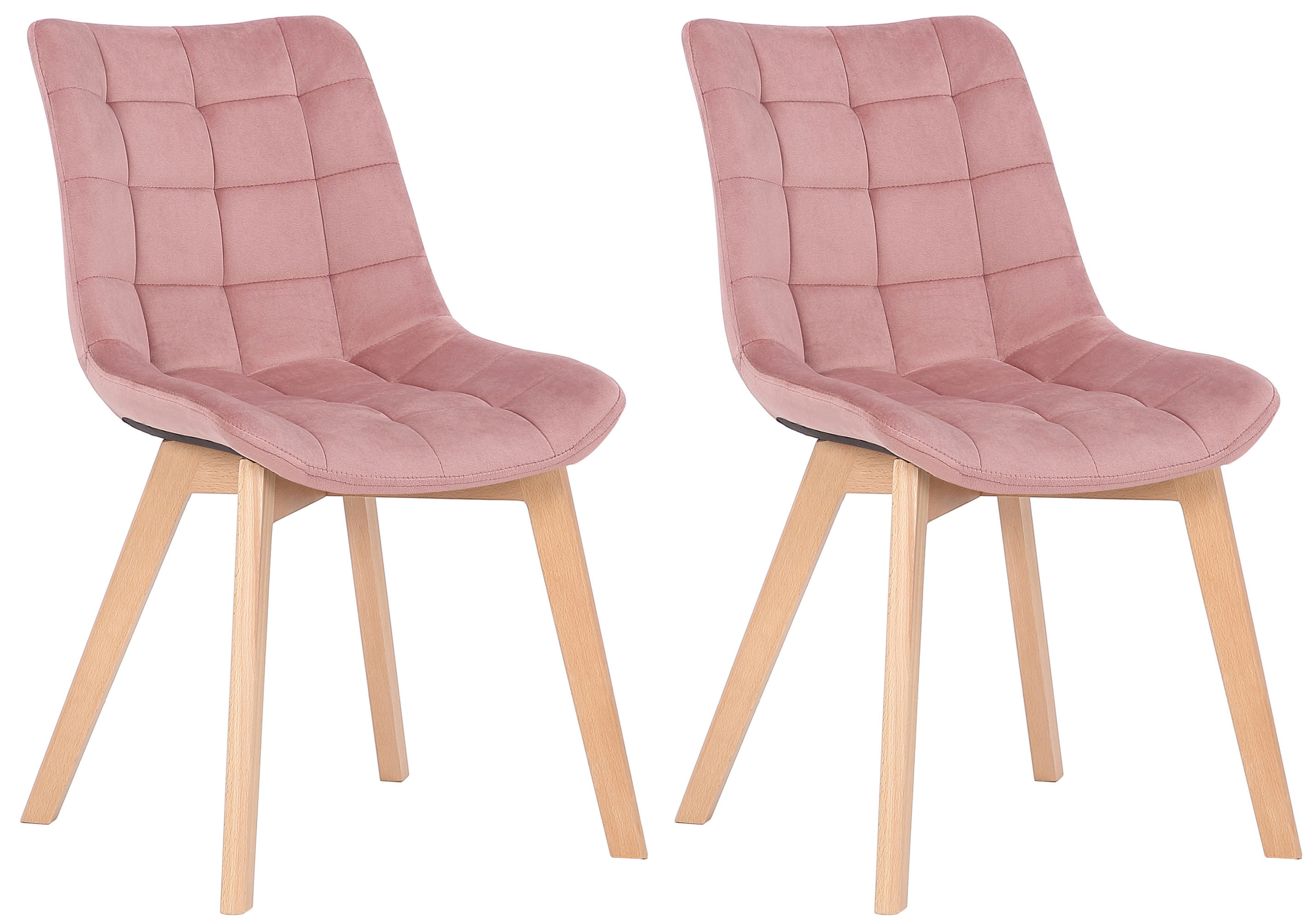 Set de 2 Sillas de comedor Passaic en terciopelo