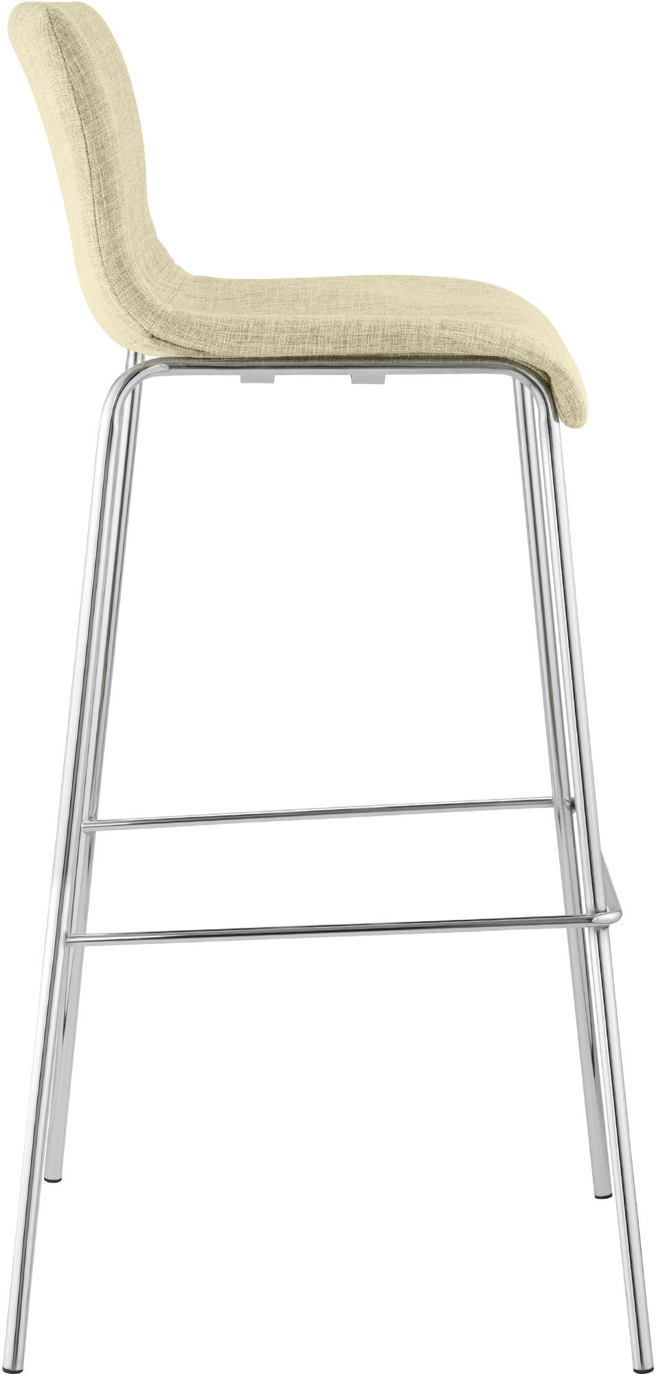 Juego de 2 taburetes de bar Hover, tela, base de cuatro patas