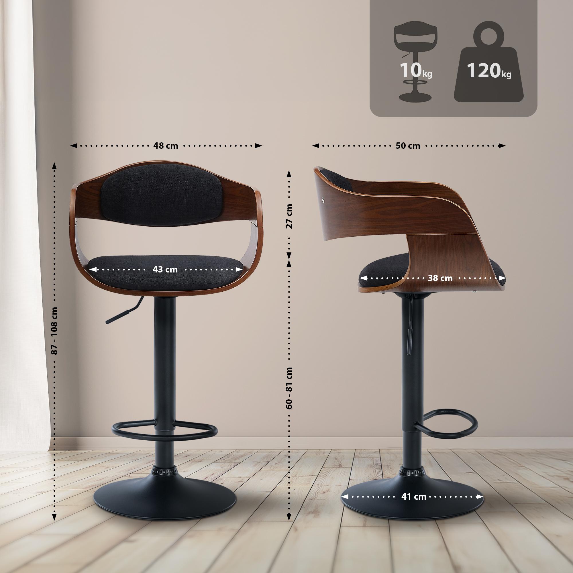 Lote de 2 taburetes de bar Kingston
