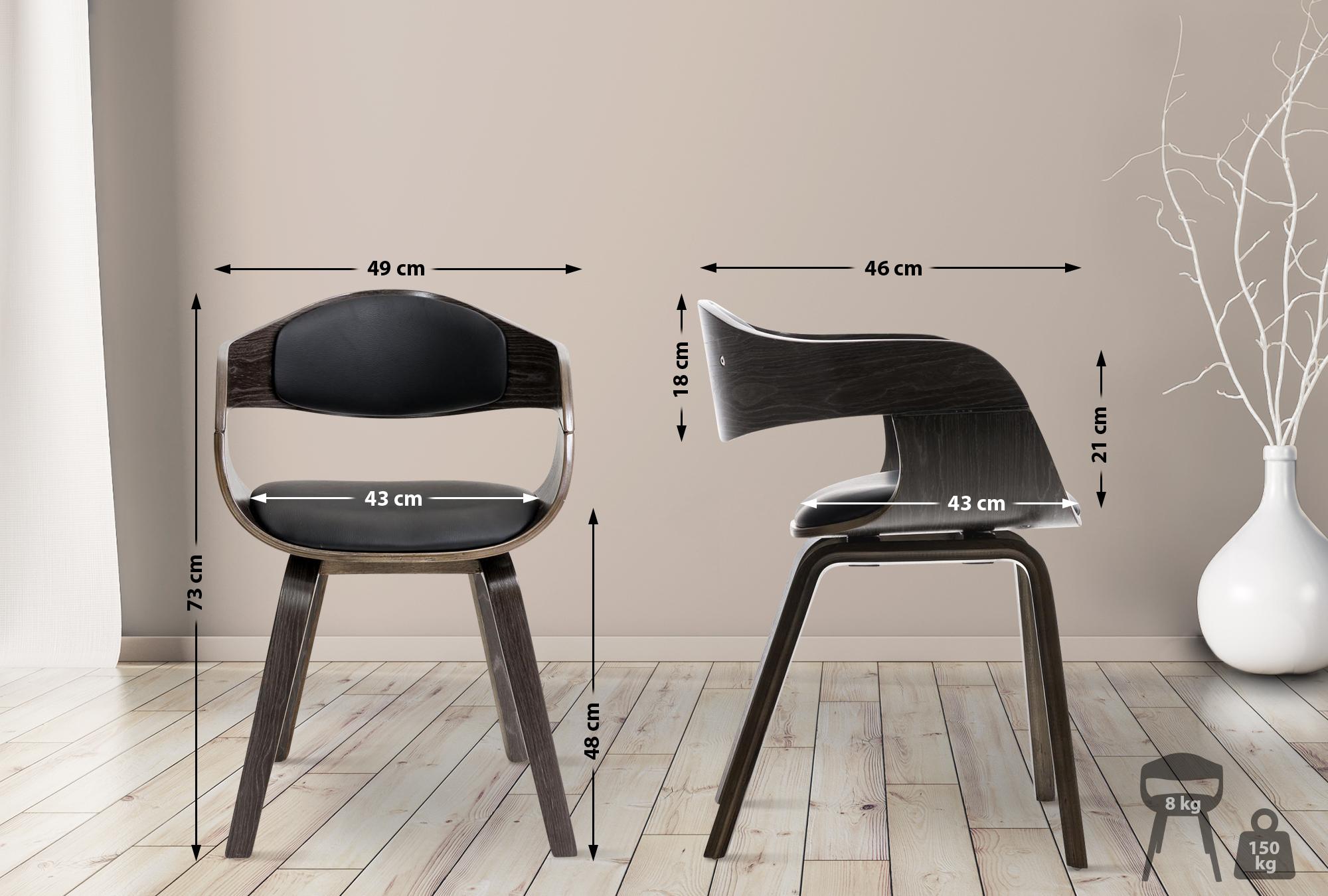 Set de 2 sillas de salón Kingston en polipiel