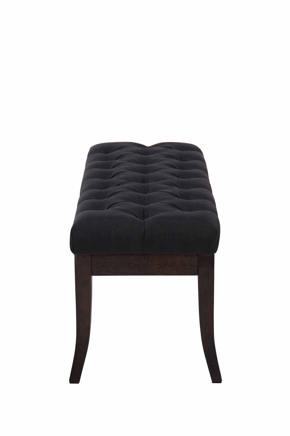 Taburete Recibidor Ramses En Tela & Madera Oscura